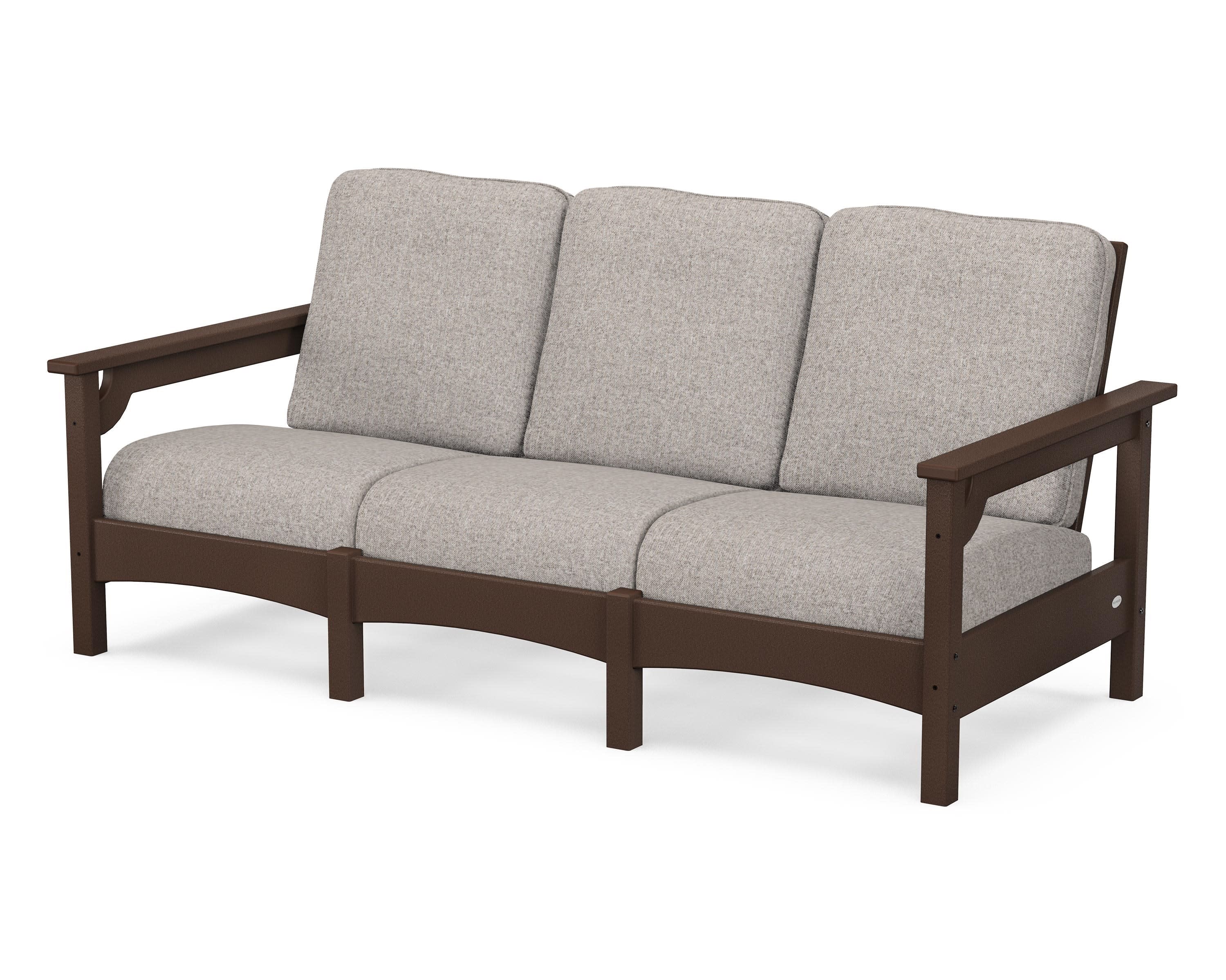 Club Sofa in Mahogany / Weathered Tweed