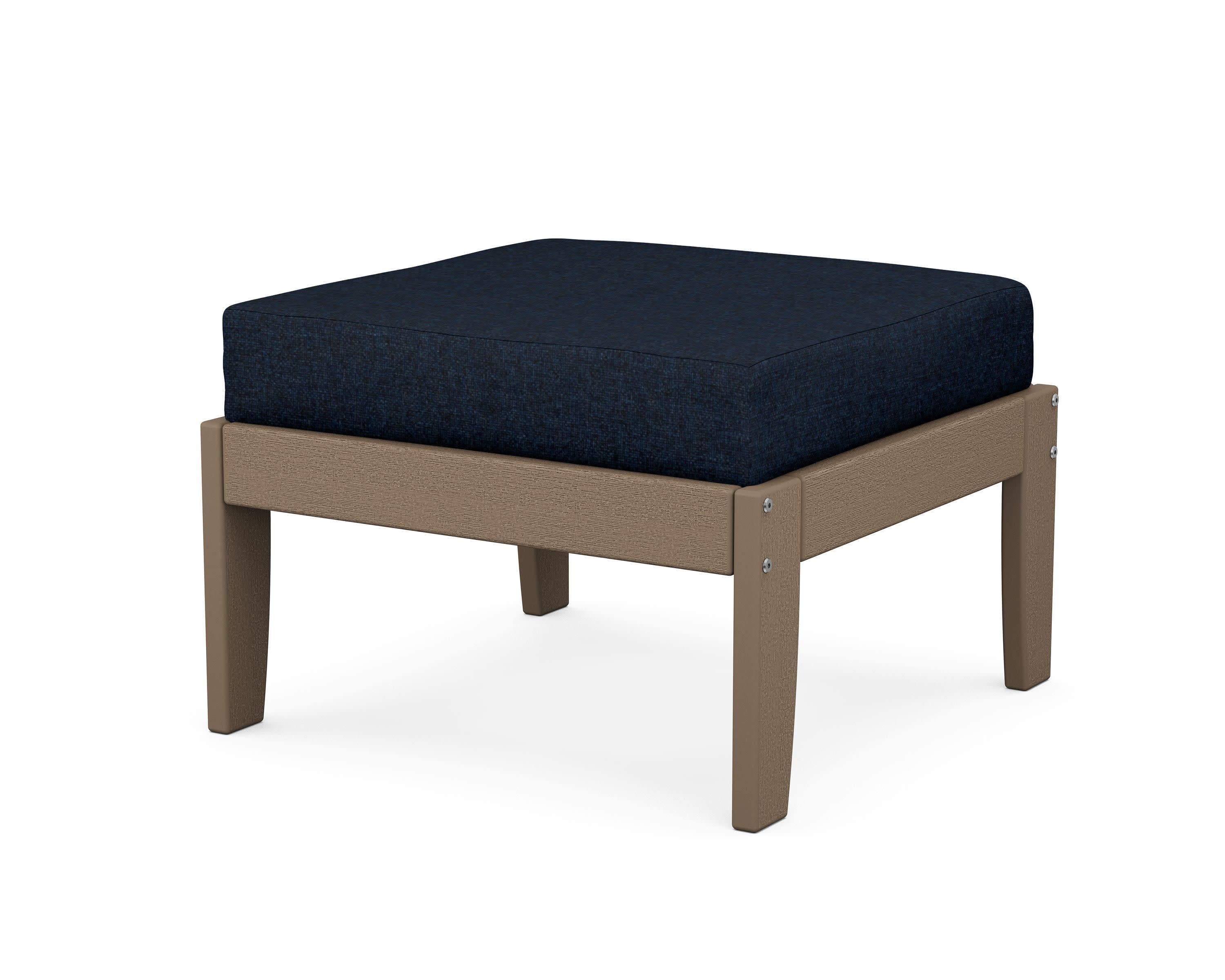 Modular Ottoman - Classic in Vintage Sahara / Marine Indigo