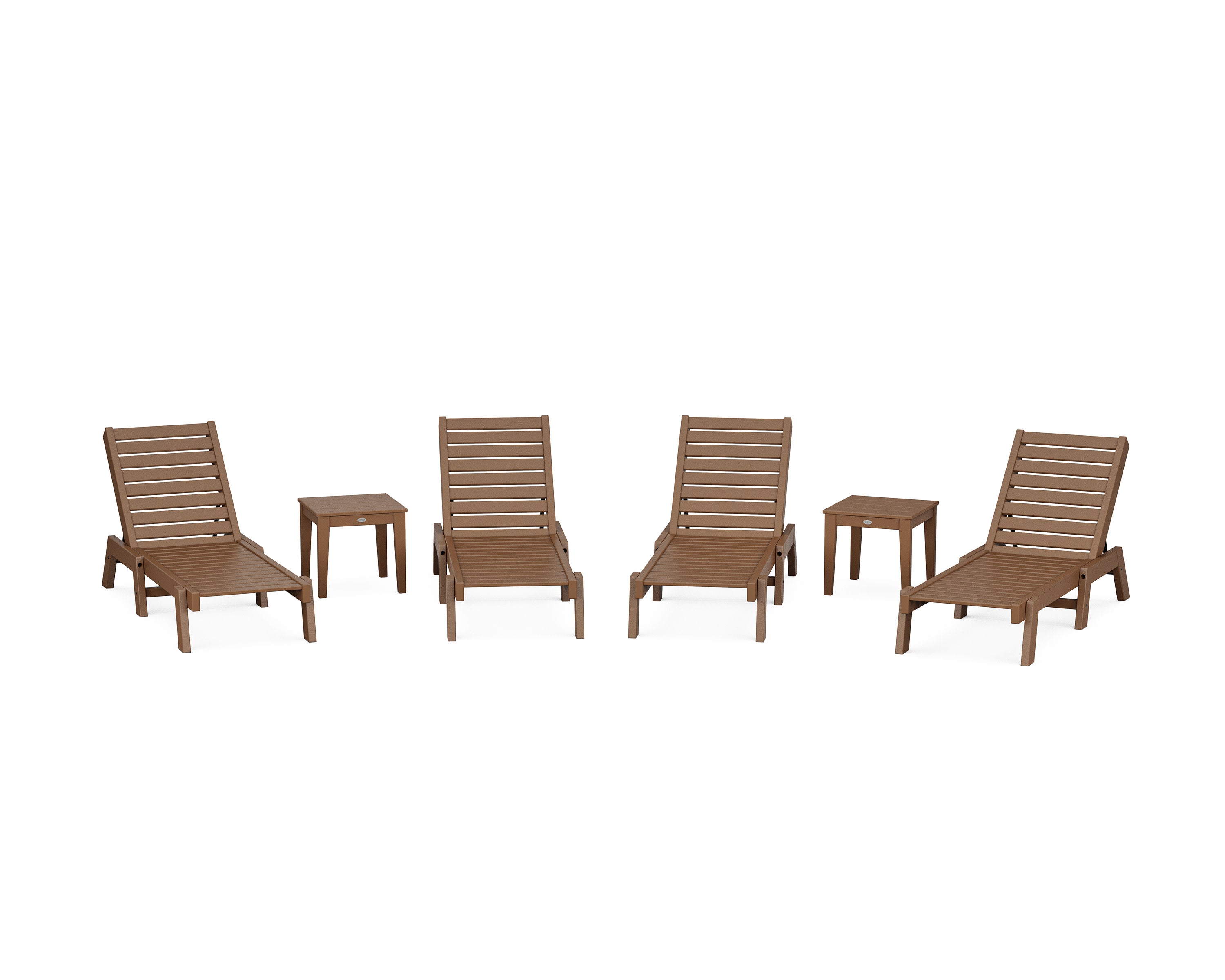 Captain Chaise 6-Piece Set in Teak