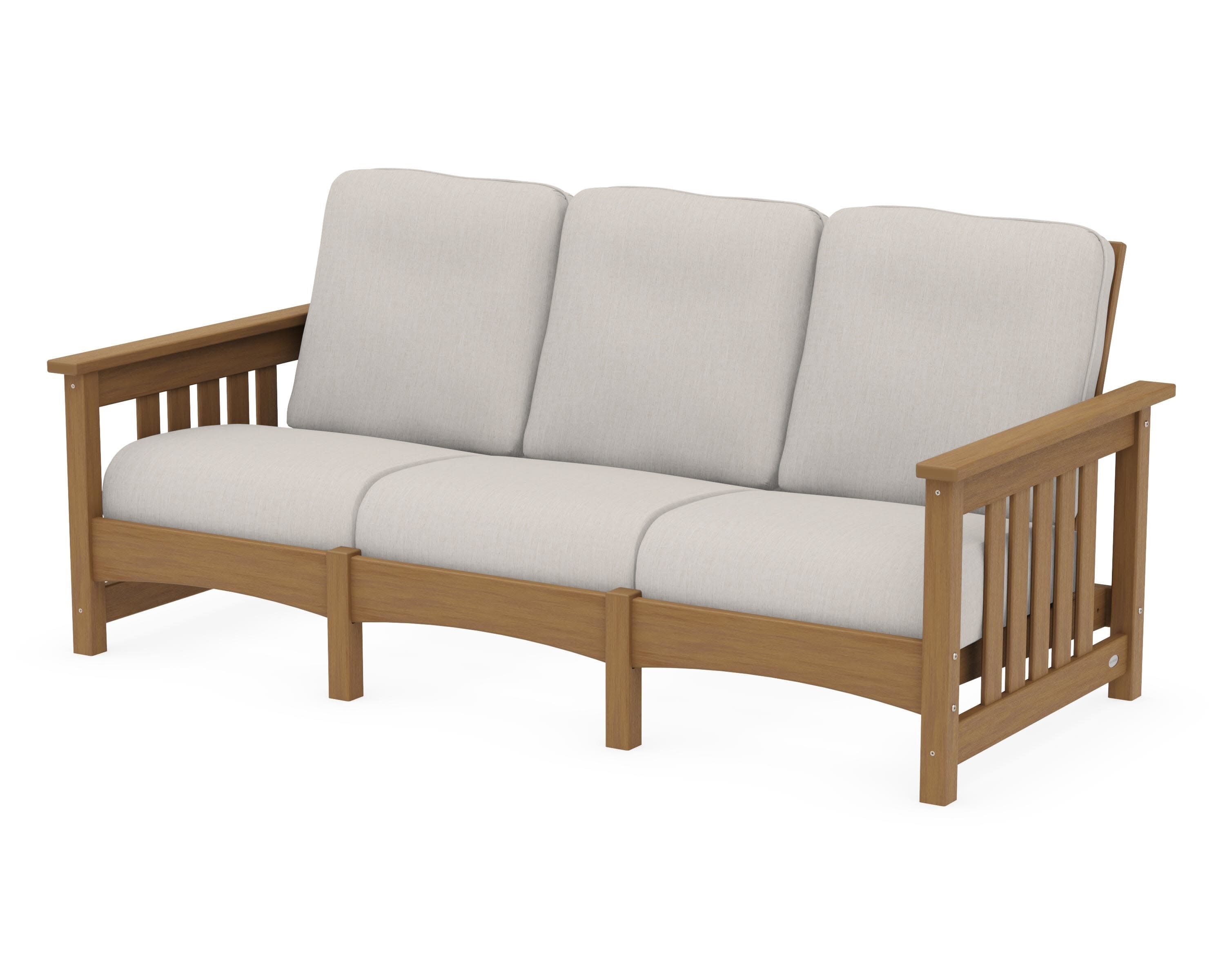 Club Mission Sofa in Natural / Cast Ash