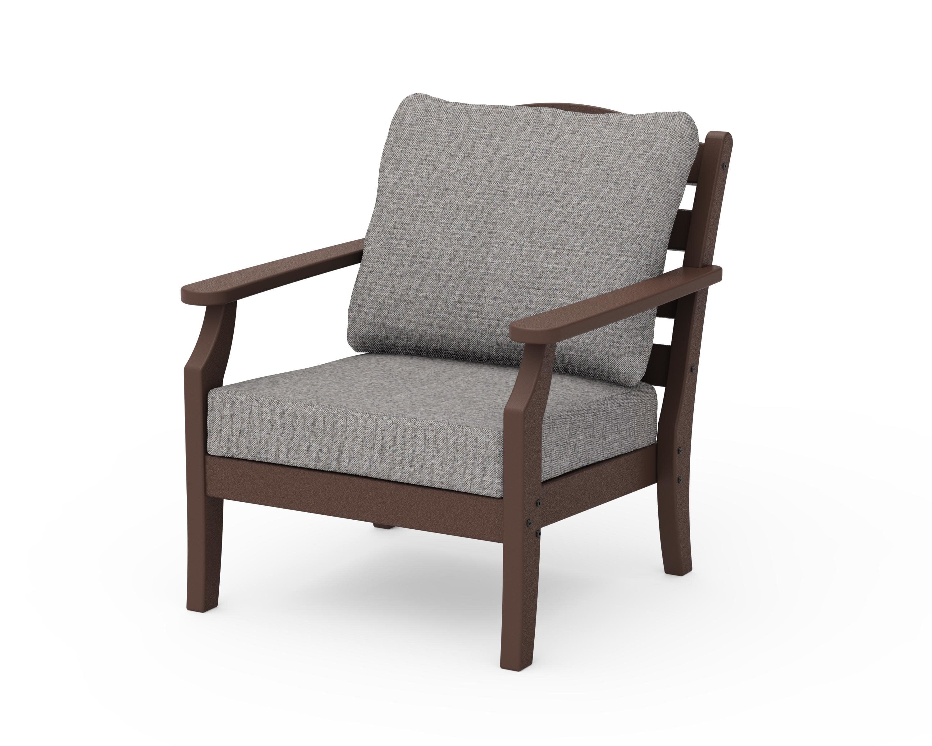 Savannah Deep Seating Chair in Mahogany / Grey Mist