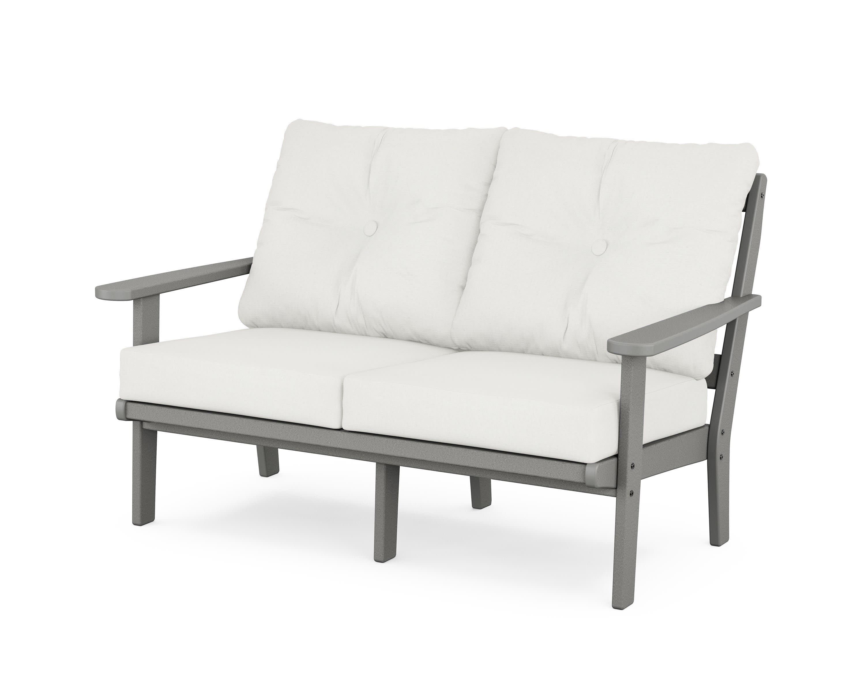 Mission Deep SeatingLoveseat in Slate Grey / Natural Linen