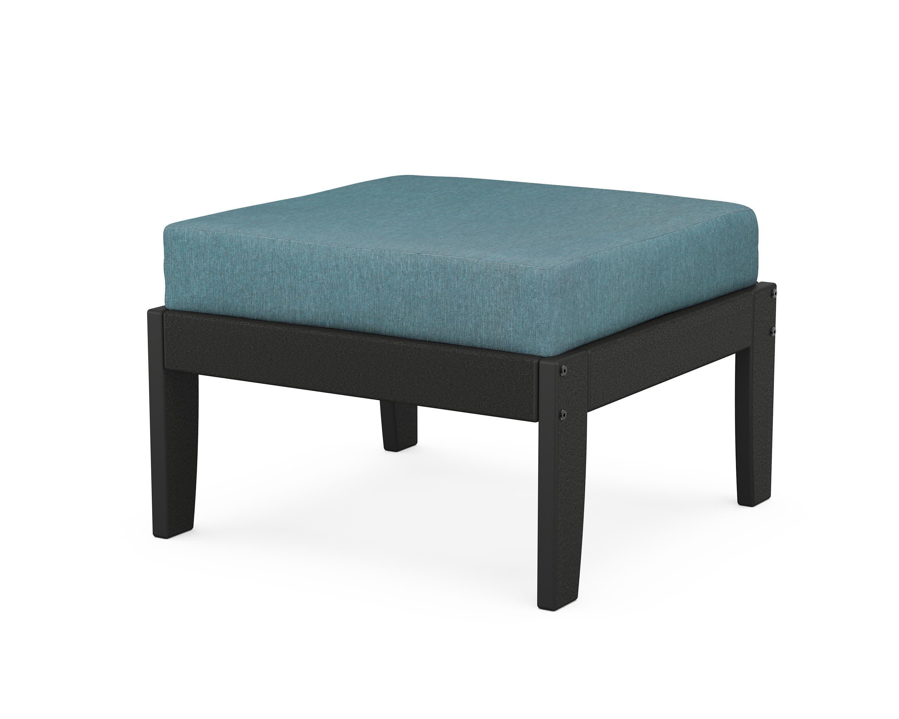 Modular Ottoman - Classic in Black / Ocean Teal