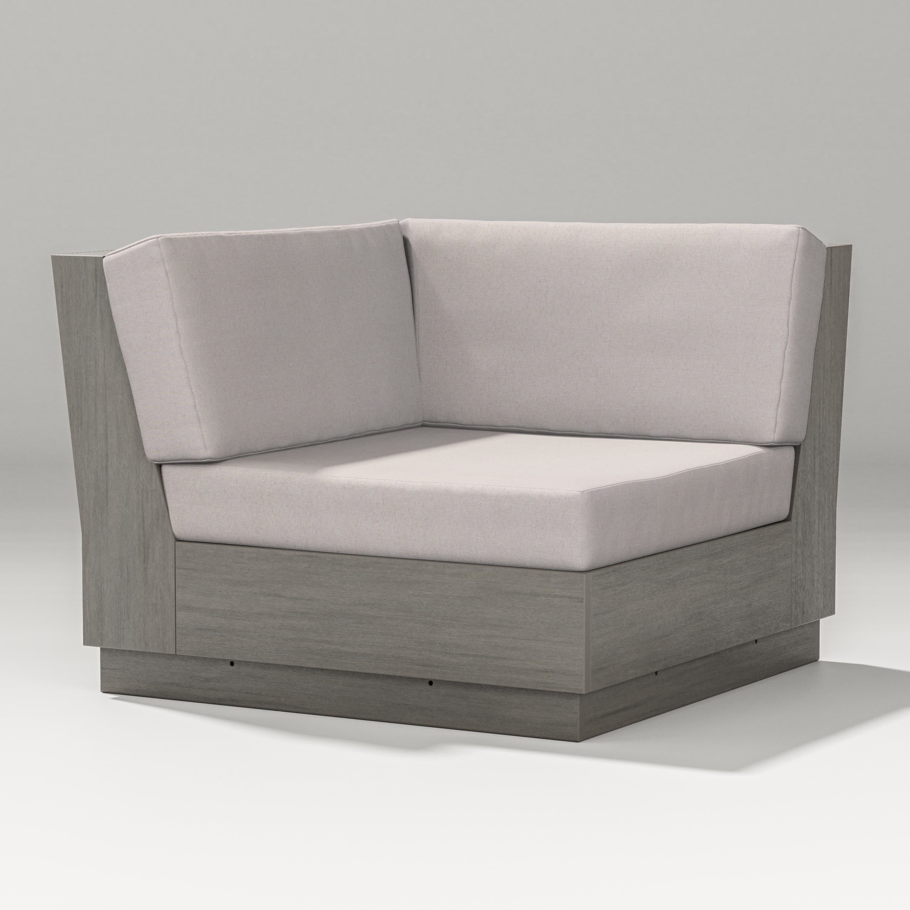 Elevate Modular Corner Chair in Driftwood / Dune Burlap