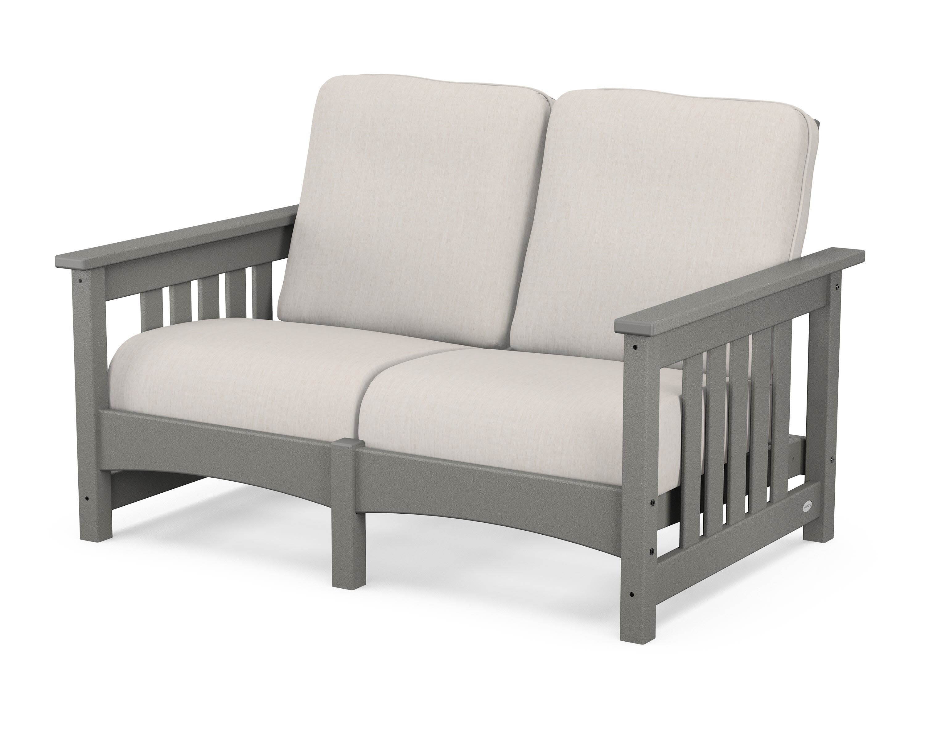 Club Mission Loveseat in Slate Grey / Cast Ash