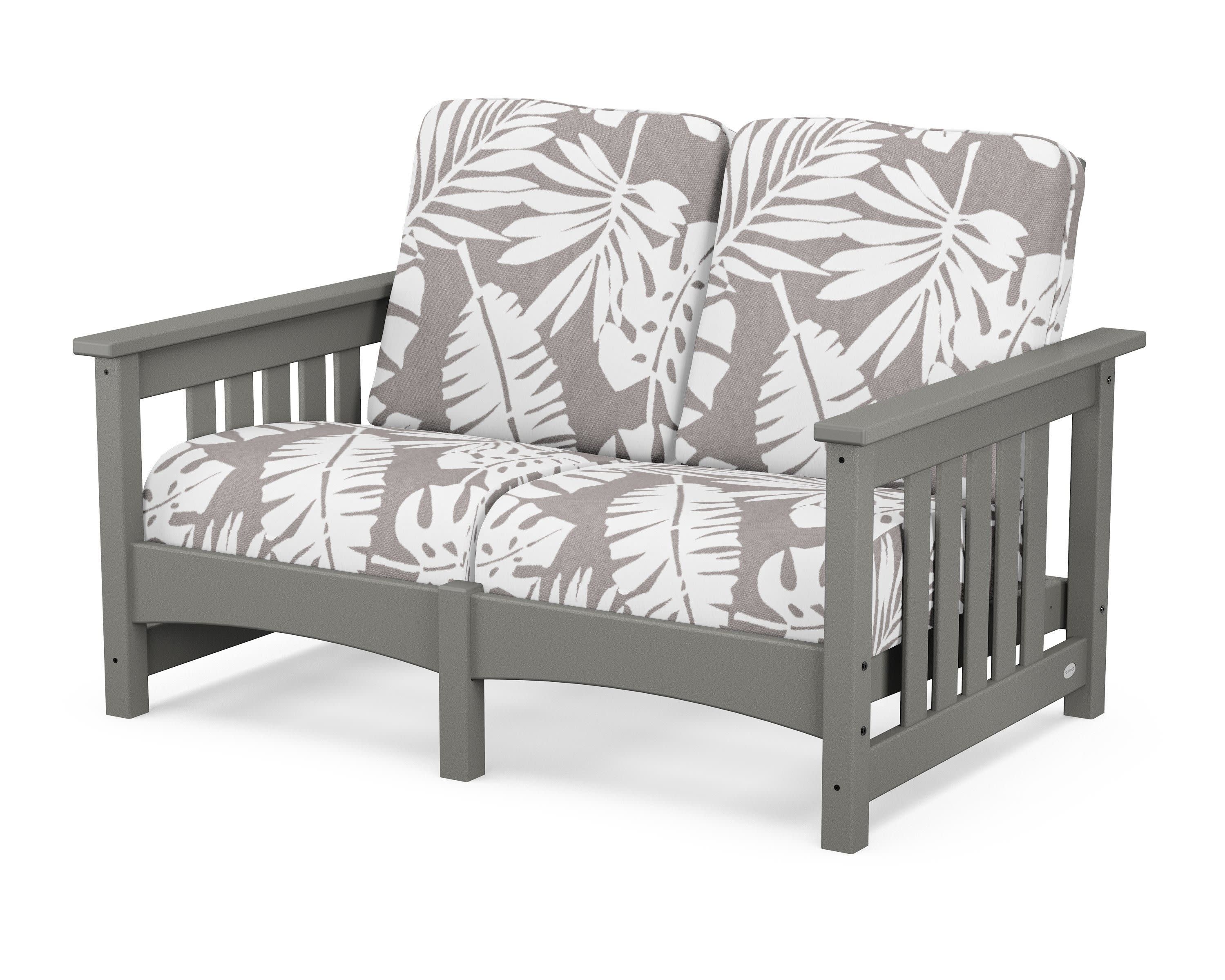 Club Mission Loveseat in Slate Grey / Leaf Grey Mist