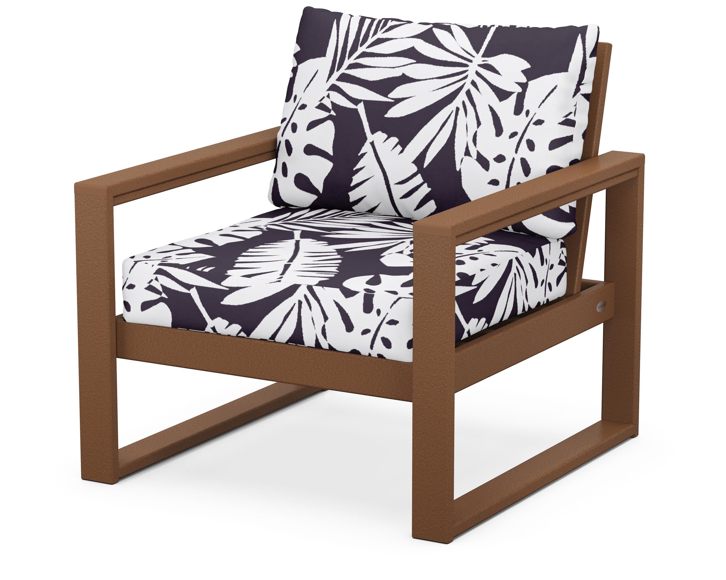 EDGE Club Chair in Teak / Leaf Navy