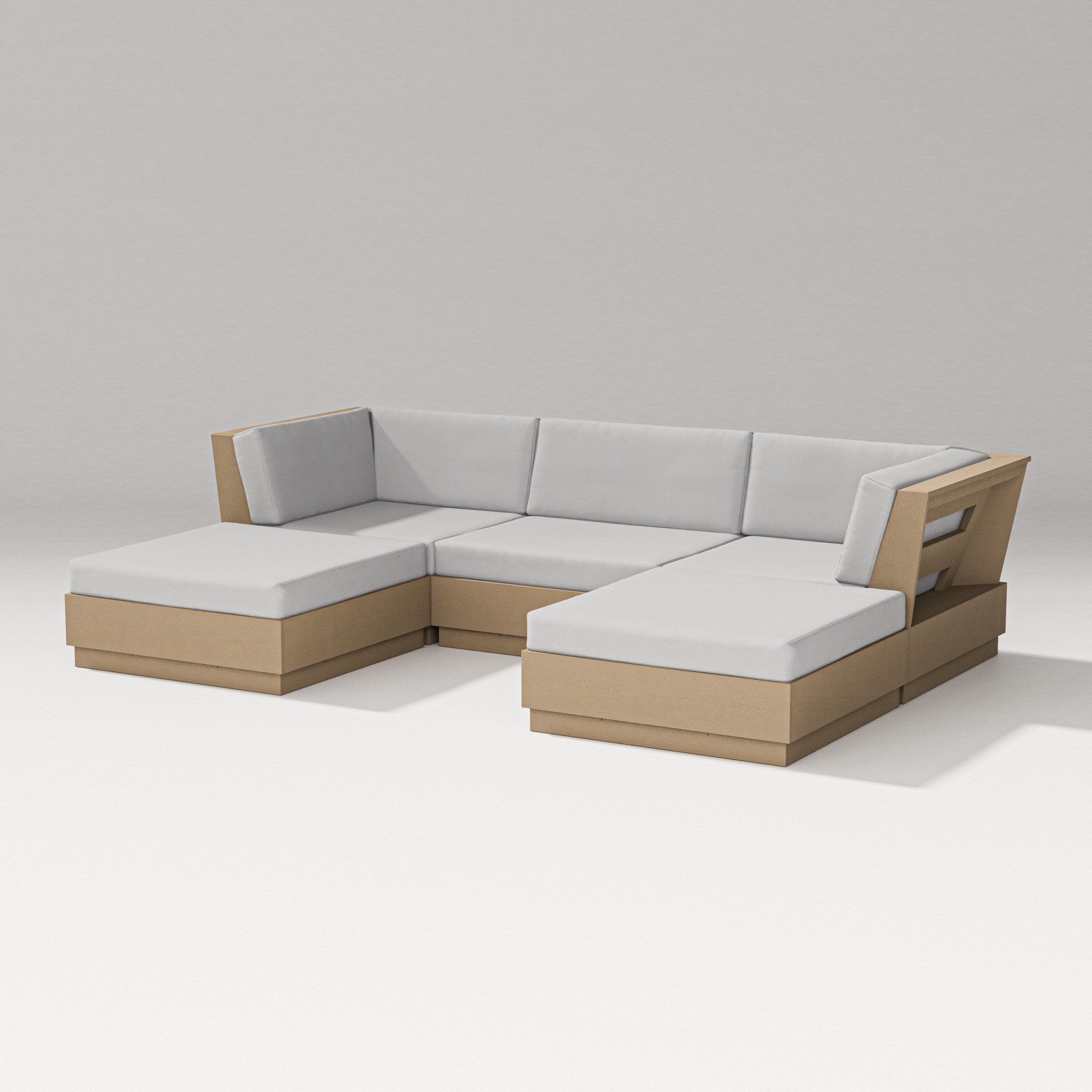 Elevate Double Chaise Sectional in Vintage Sahara / Diamond in the Rough
