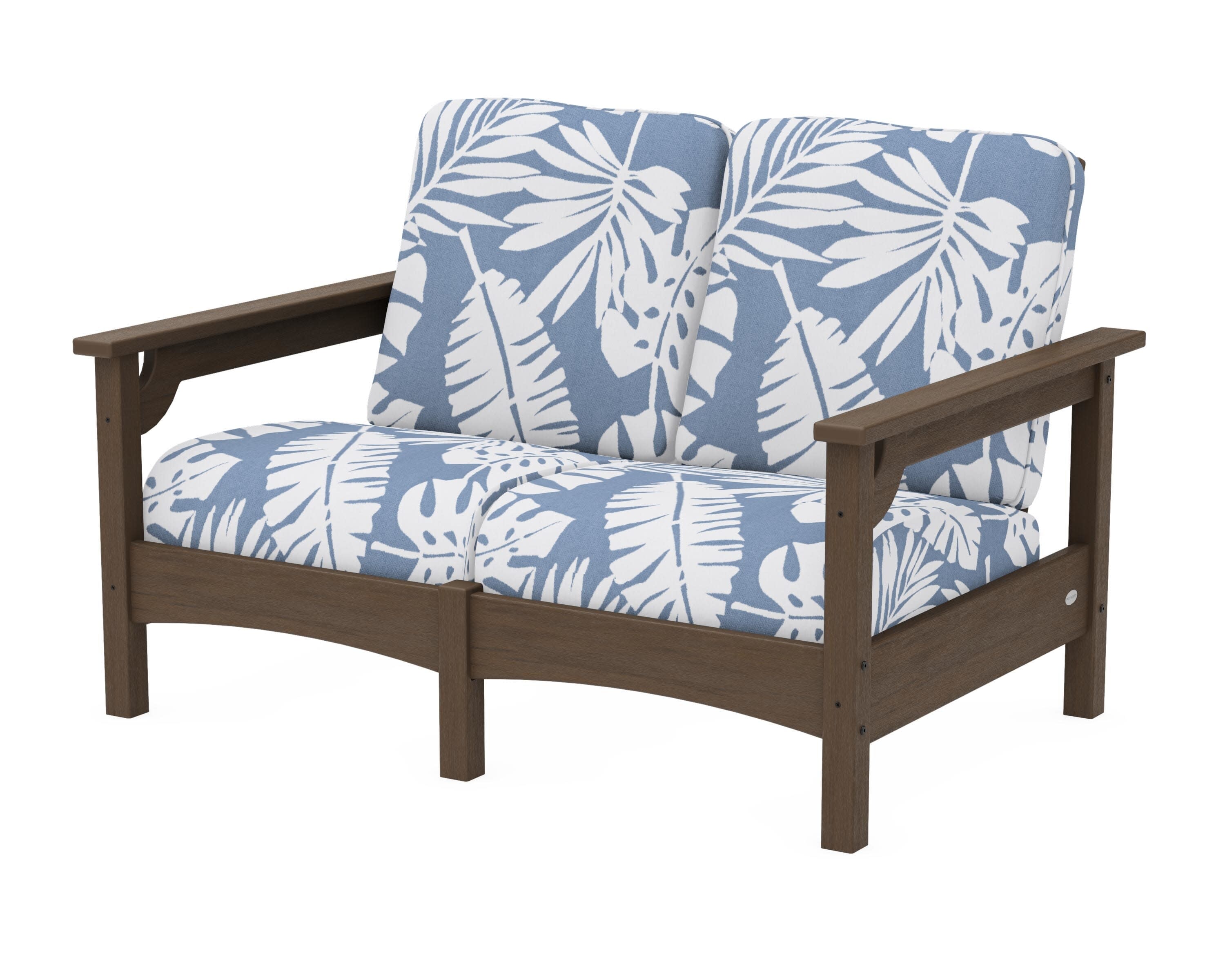 Club Loveseat in Kona / Leaf Sky Blue