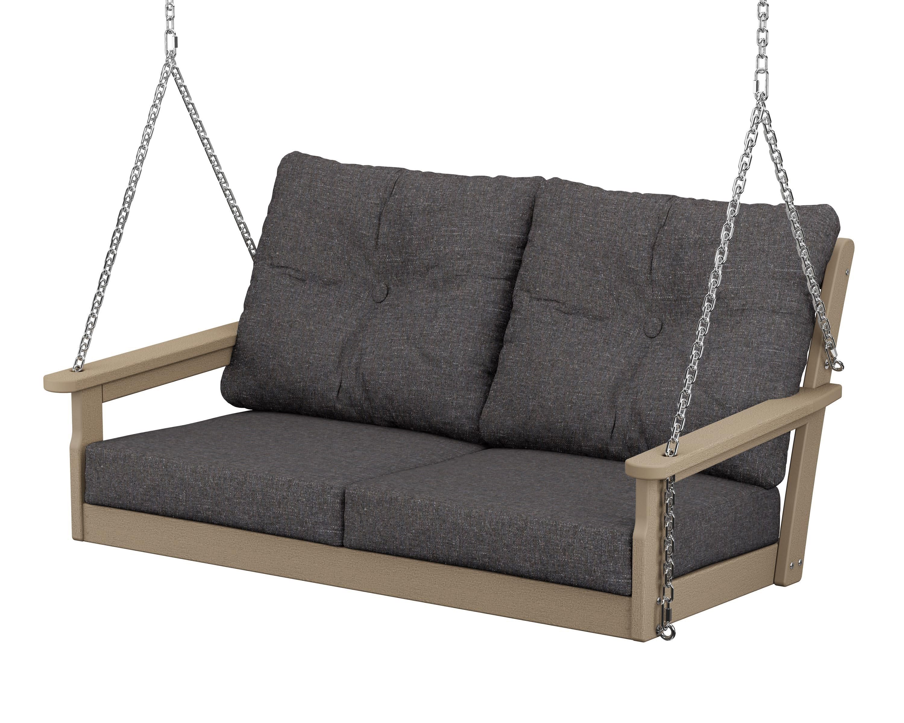Vineyard Deep Seating Swing in Vintage Sahara / Ash Charcoal