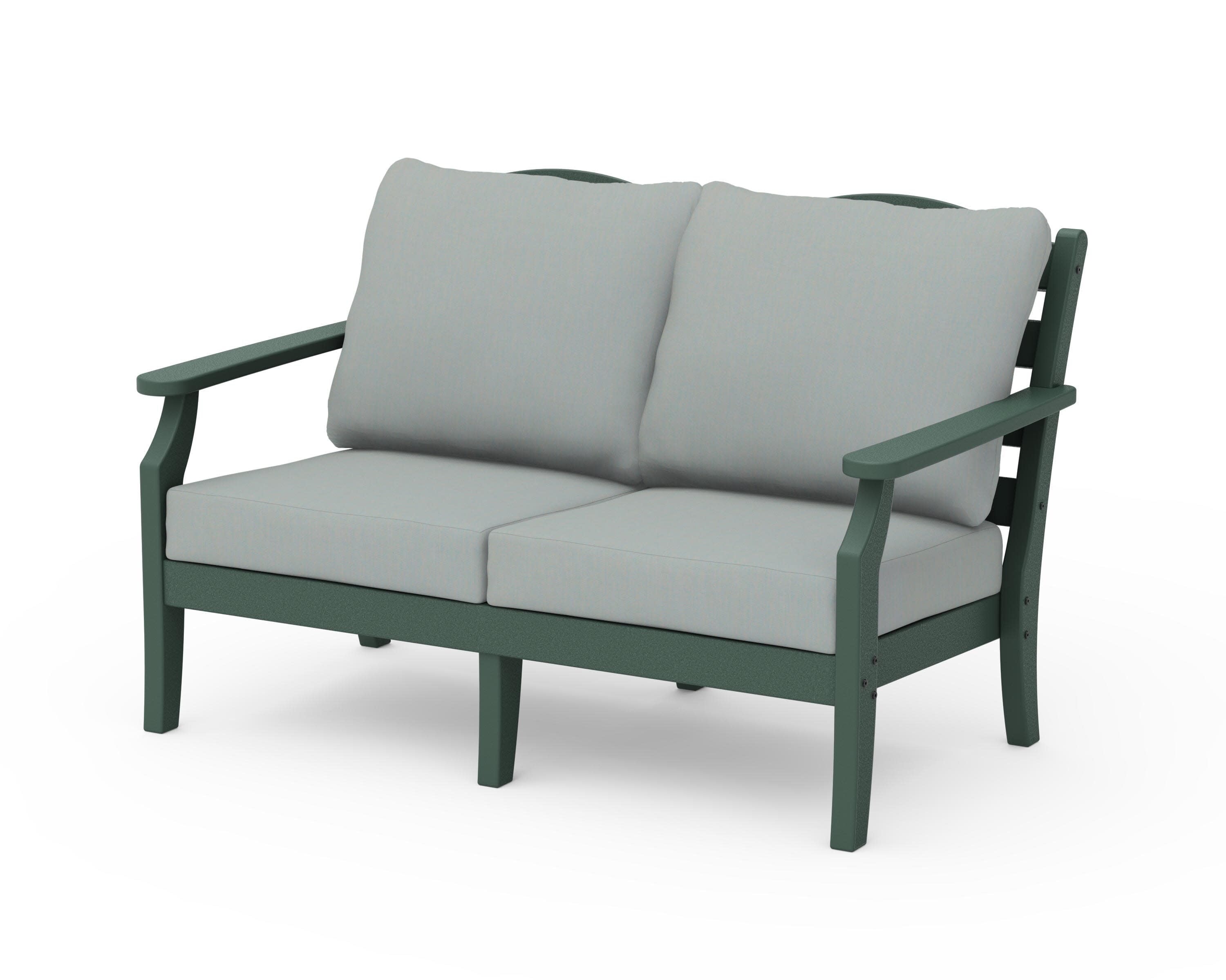 Savannah Deep Seating Loveseat in Green / Spa