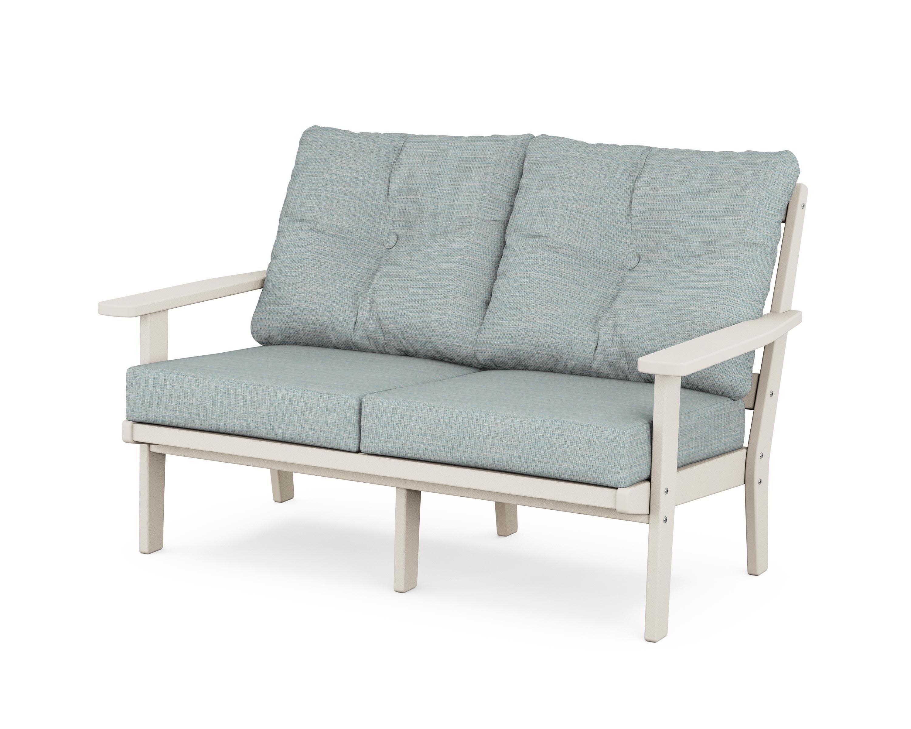 Prairie Deep SeatingLoveseat in Sand / Soothe Mist