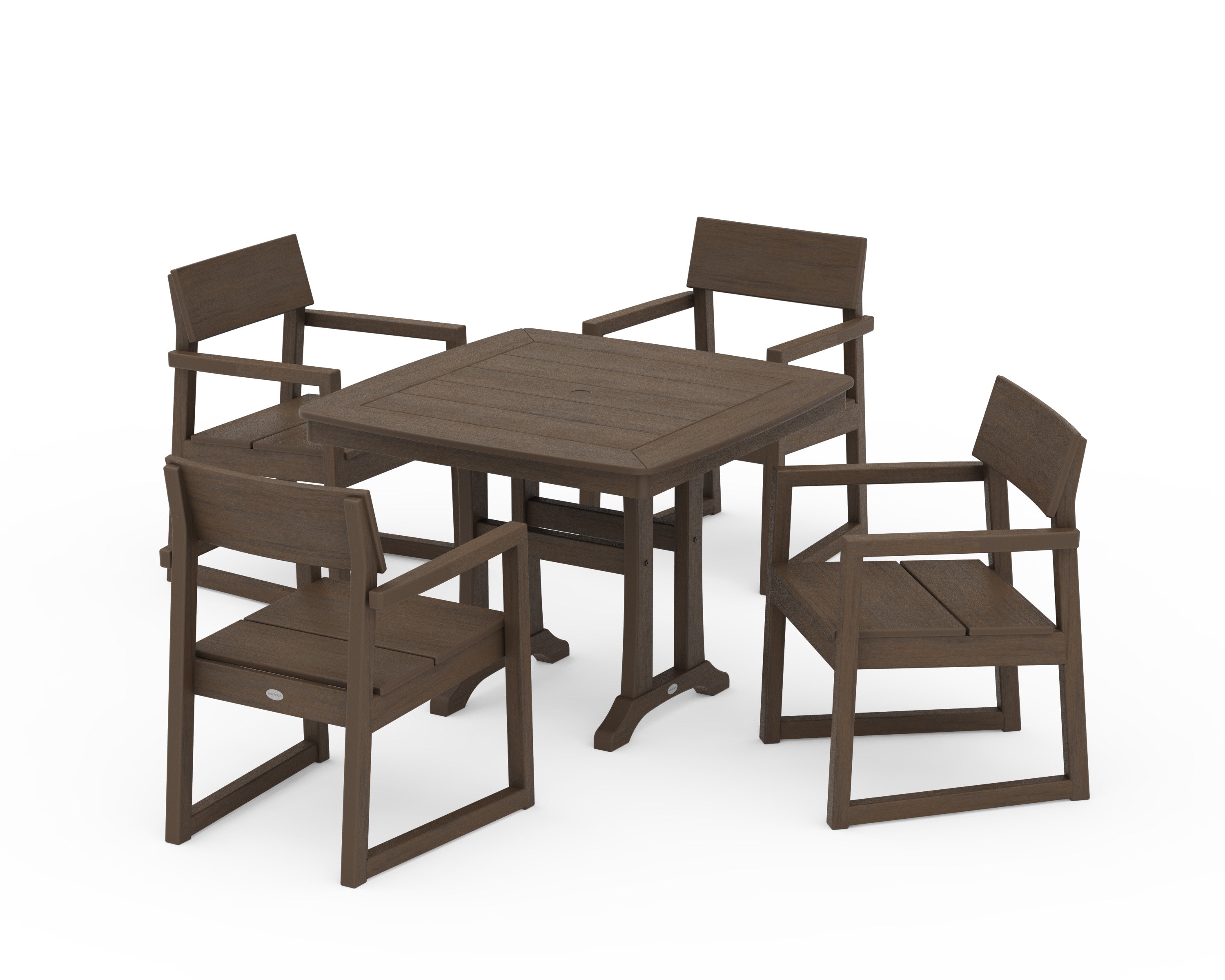EDGE 5-Piece Dining Set with Trestle Legs in Kona