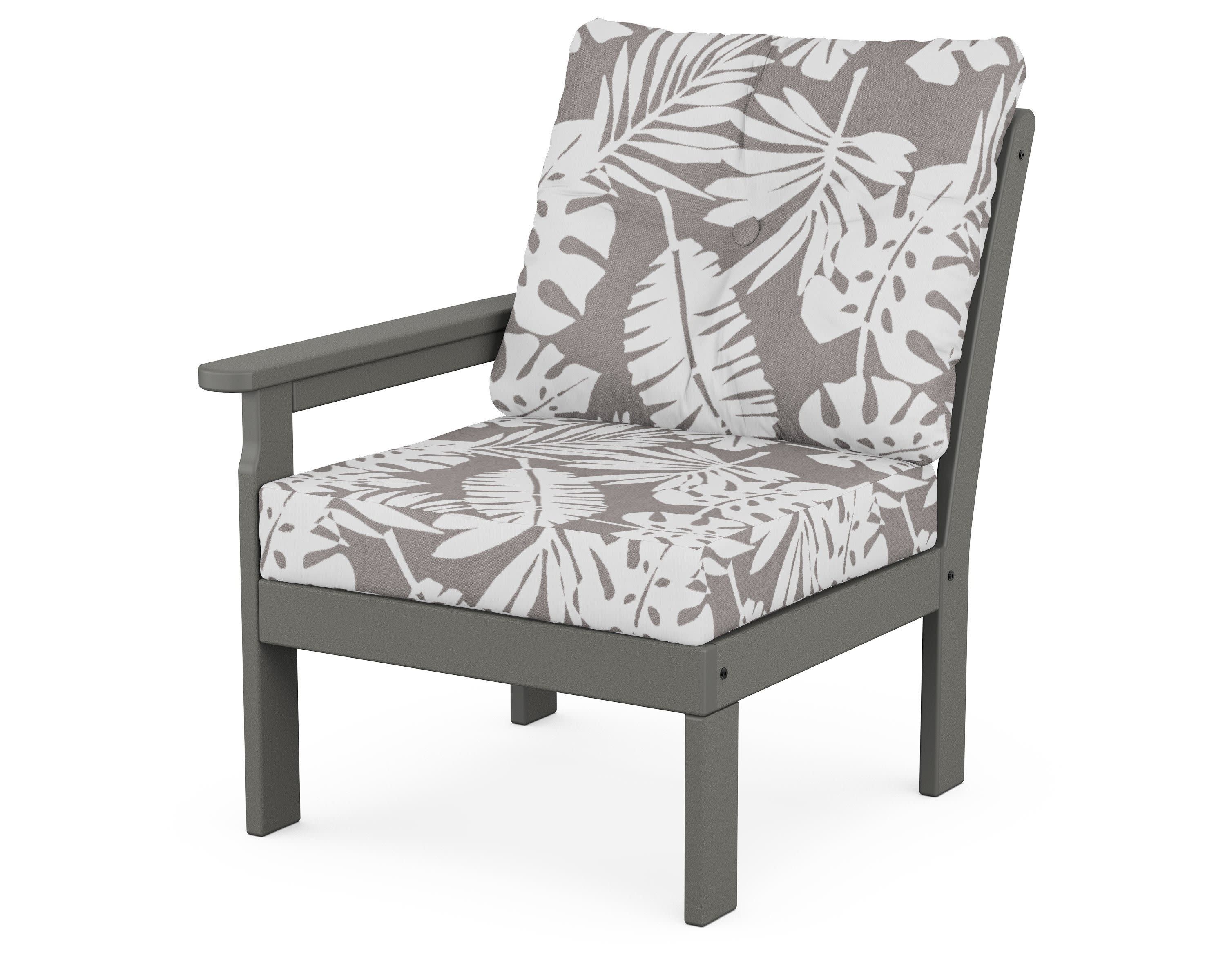 Vineyard Modular Left Arm Chair in Slate Grey / Leaf Grey Mist