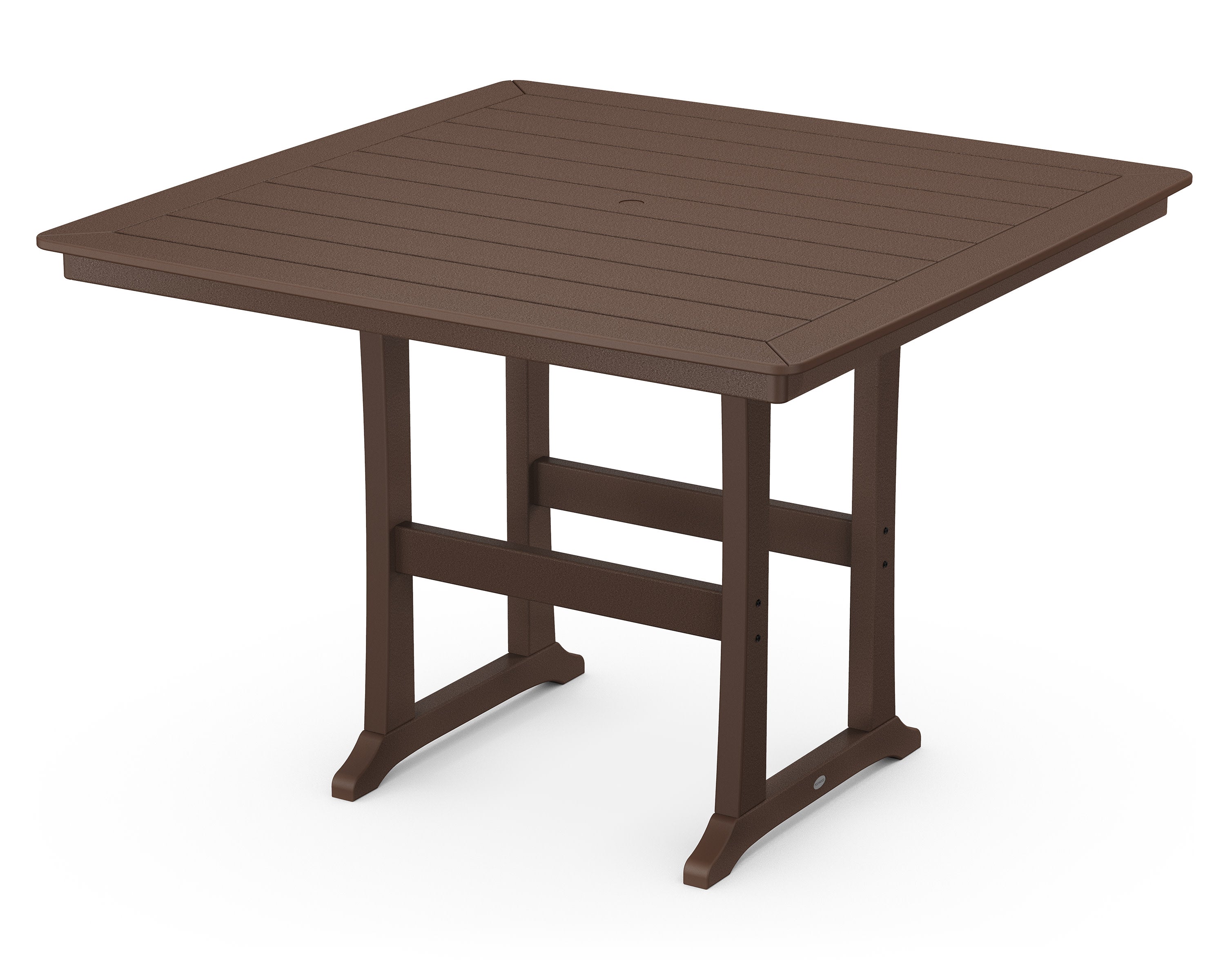 Nautical Trestle 59" Bar Table in Mahogany