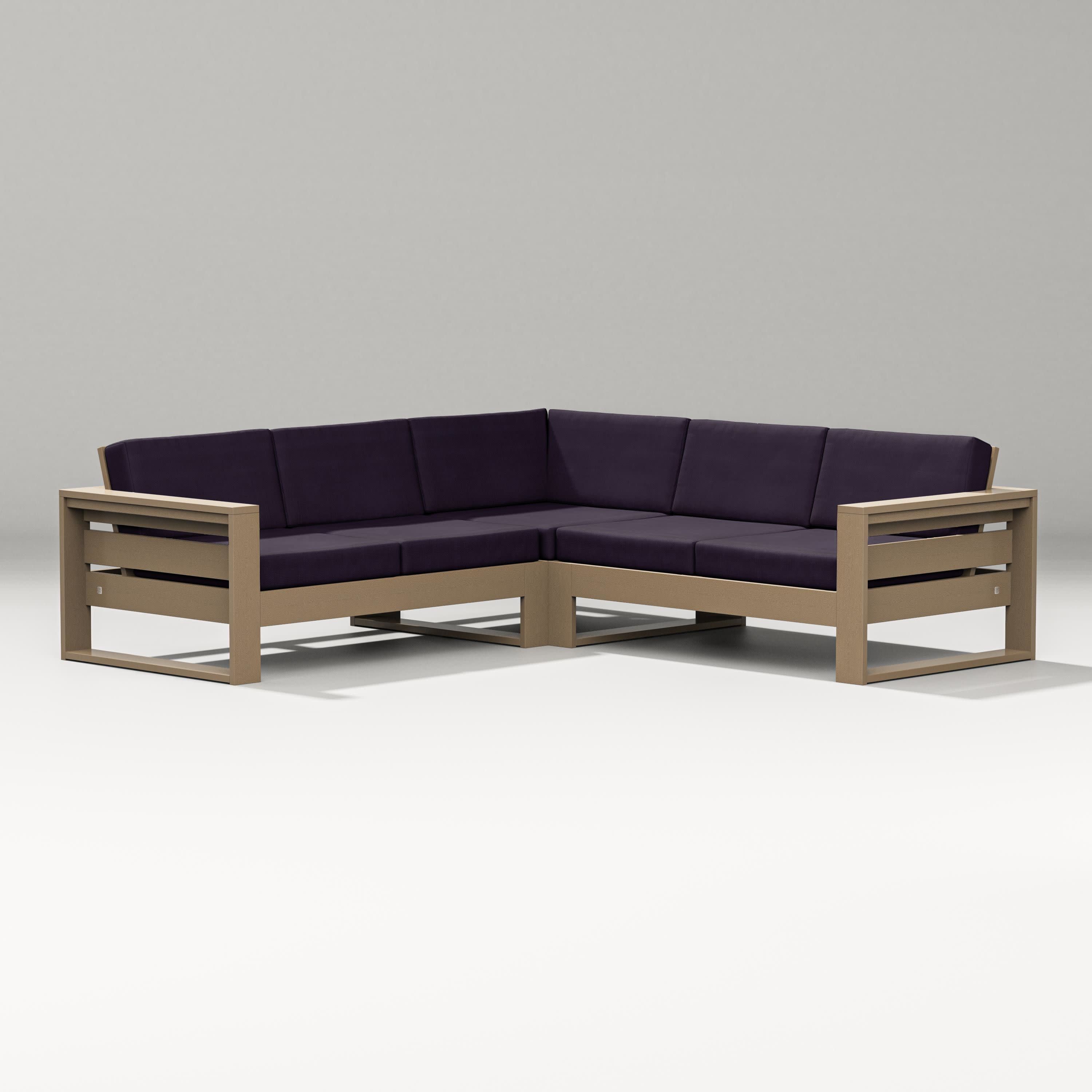 Latitude Corner Sectional in Vintage Sahara / Navy Linen