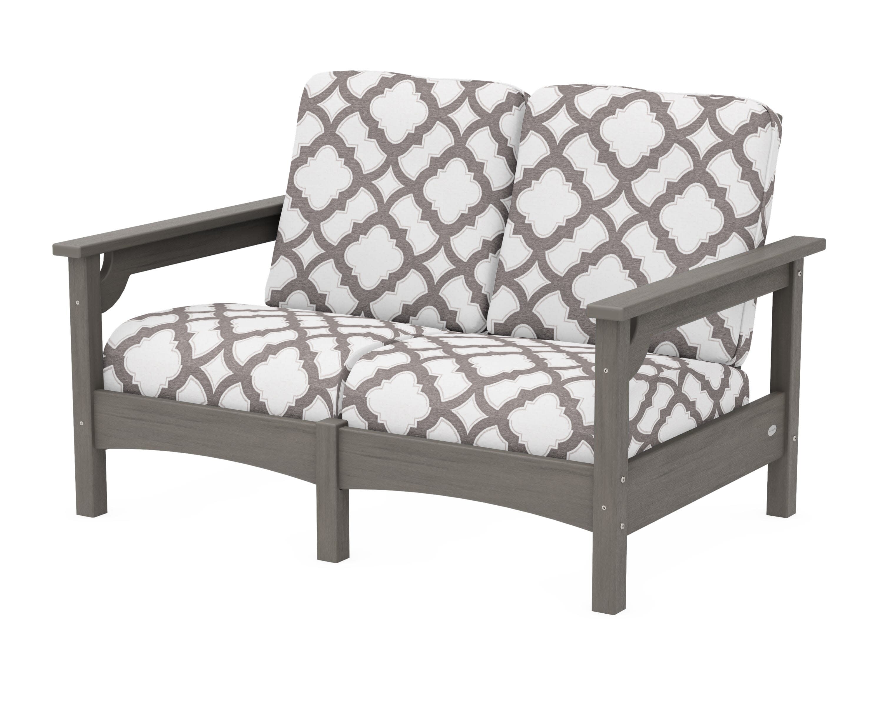 Club Loveseat in Driftwood / Trellis Grey Mist