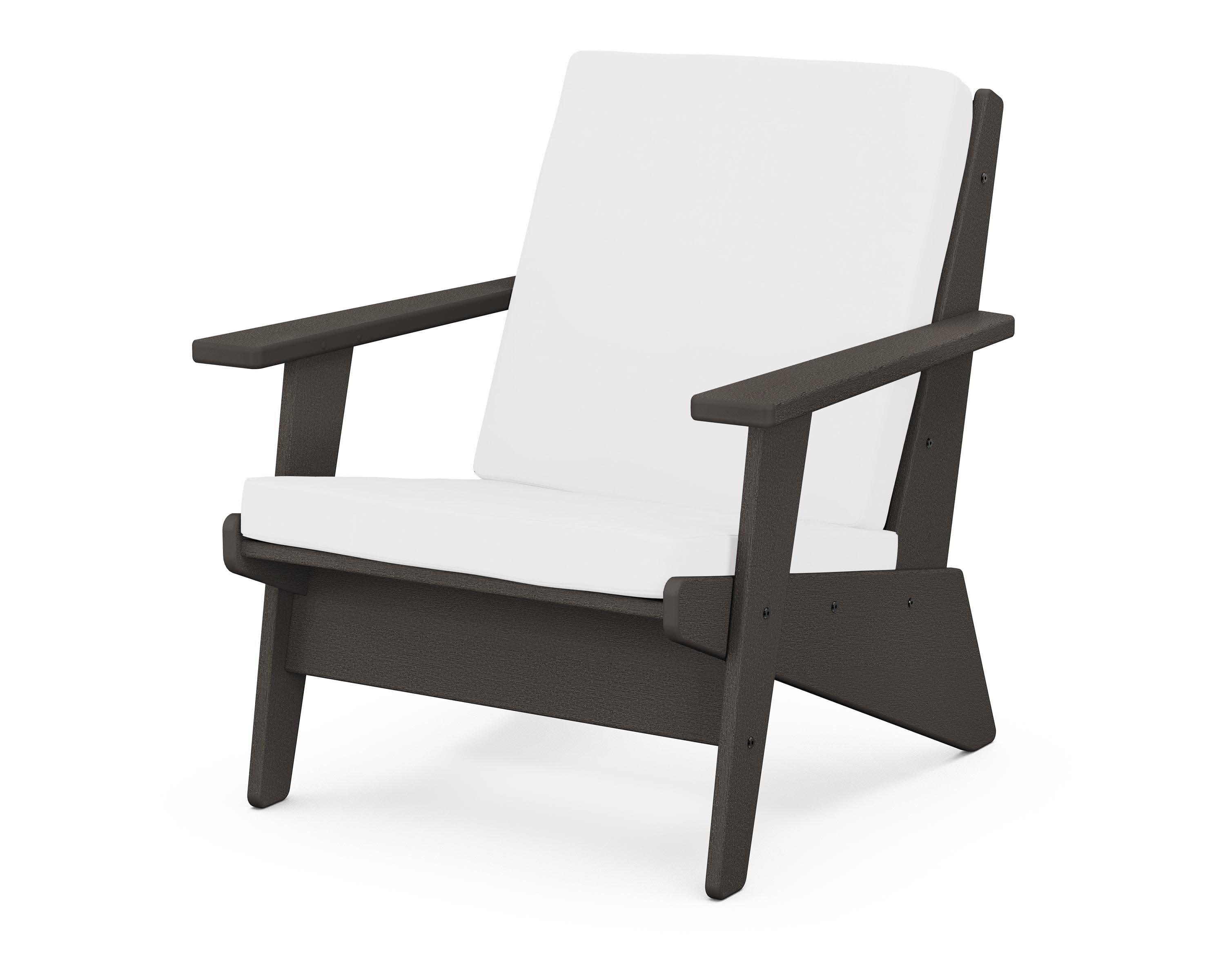 Riviera Modern Lounge Chair in Vintage Coffee / Natural