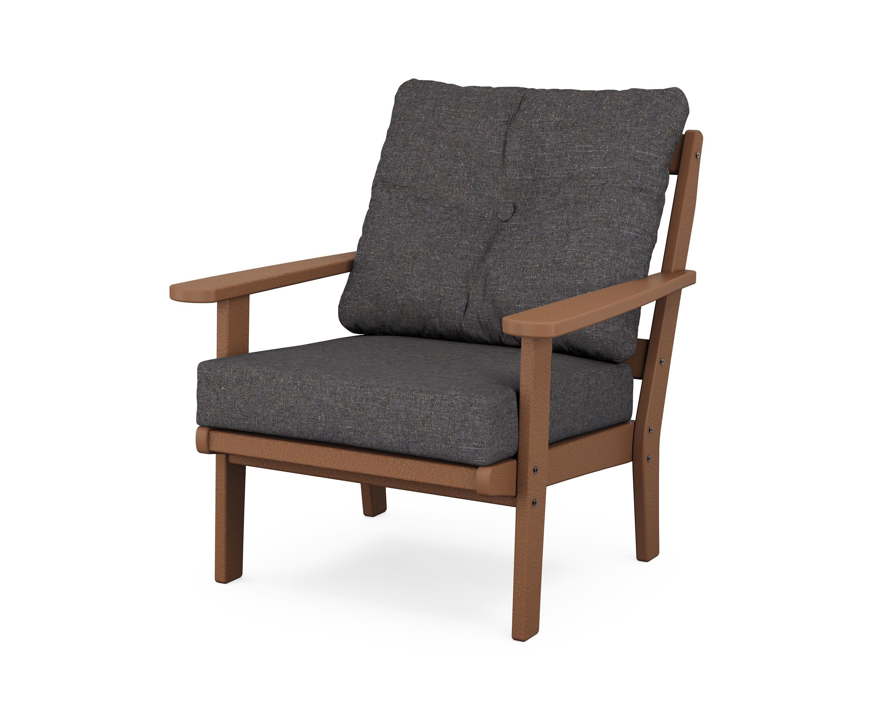 Mission Deep Seating Chair in Teak / Ash Charcoal