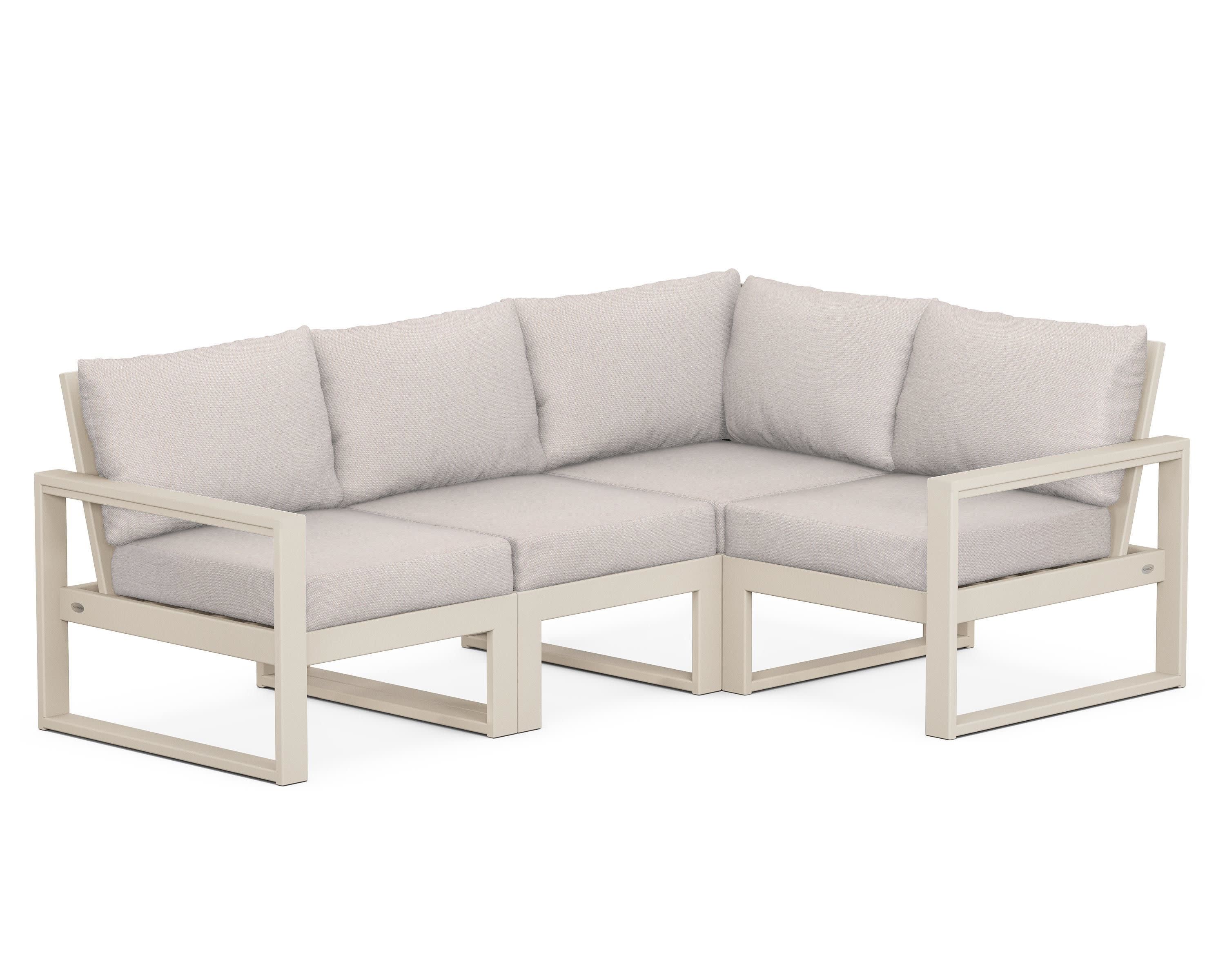 EDGE 4-Piece Modular Deep Seating Set in Sand / Dune Burlap