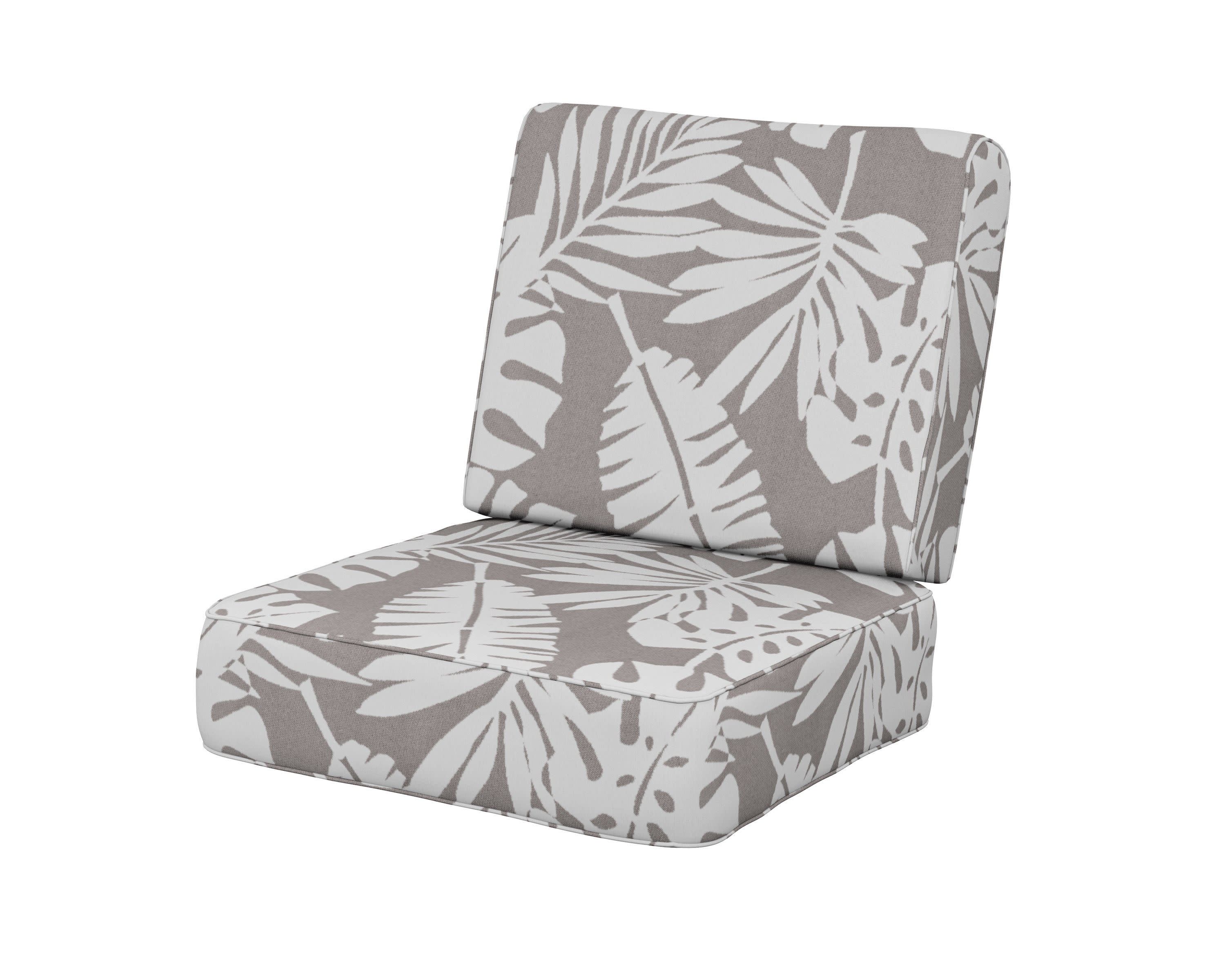 Ateeva Harbour Seat and Back Cushion in Leaf Grey Mist