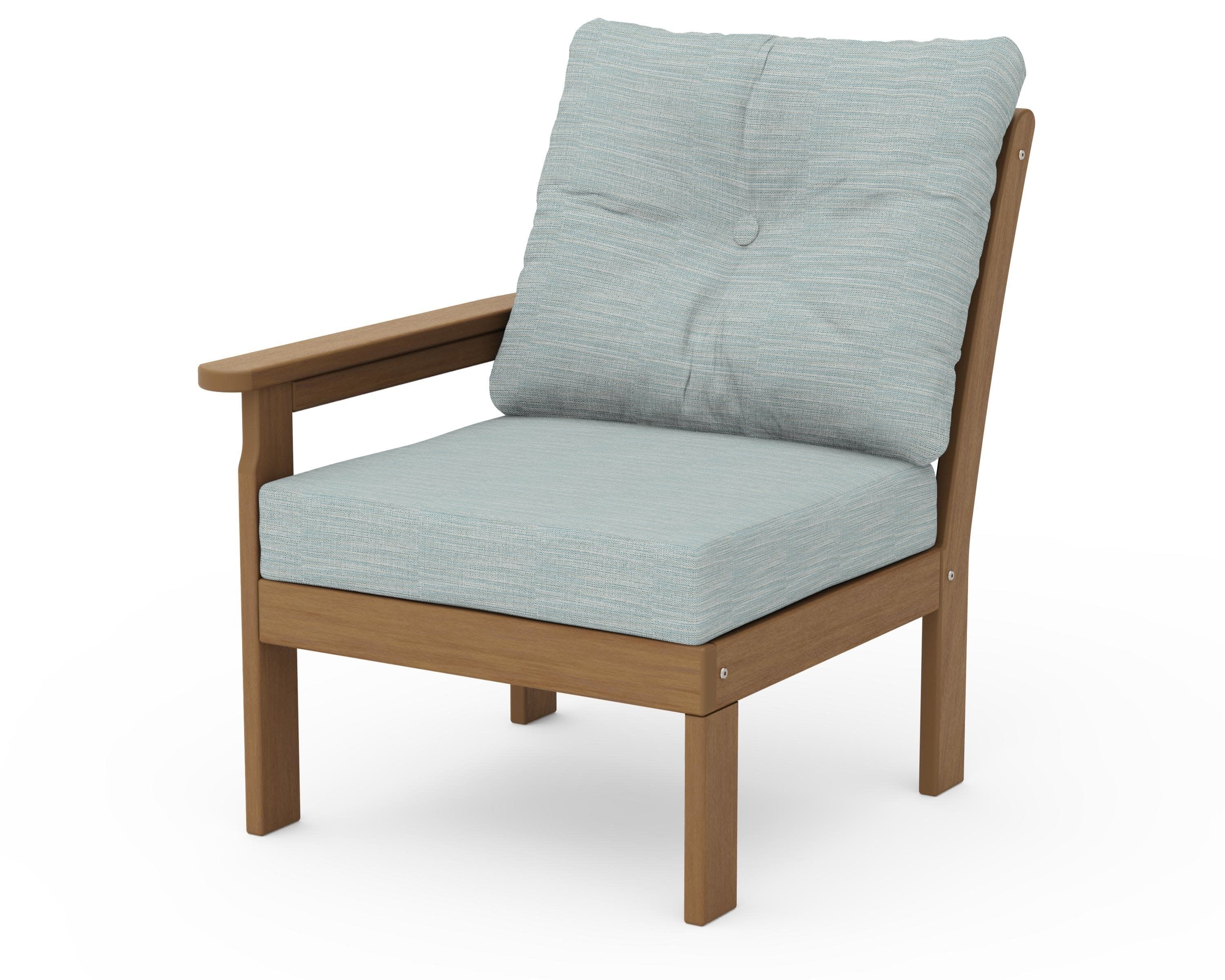 Vineyard Modular Left Arm Chair in Natural / Soothe Mist