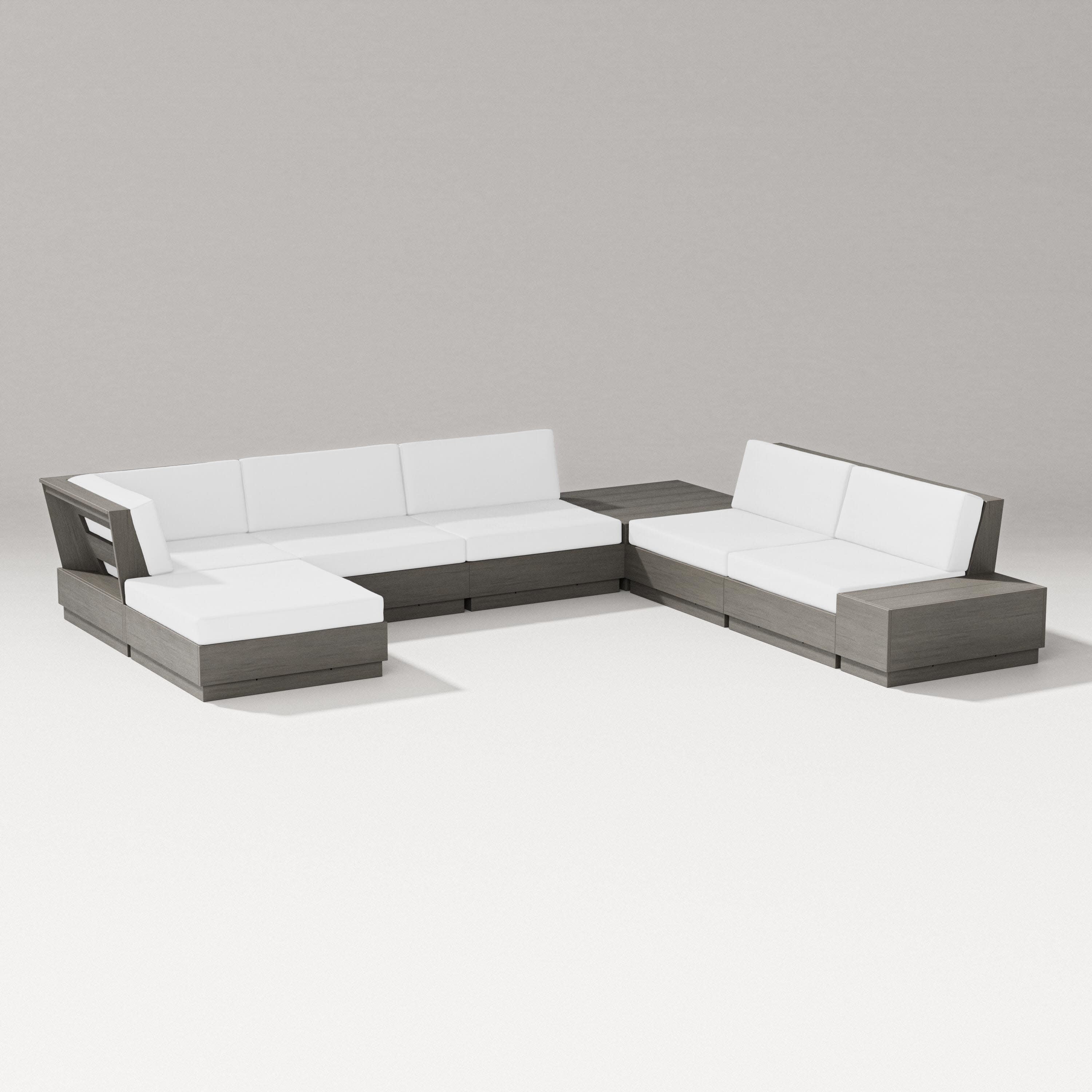 Elevate 8-Piece Corner Sectional in Driftwood / Natural