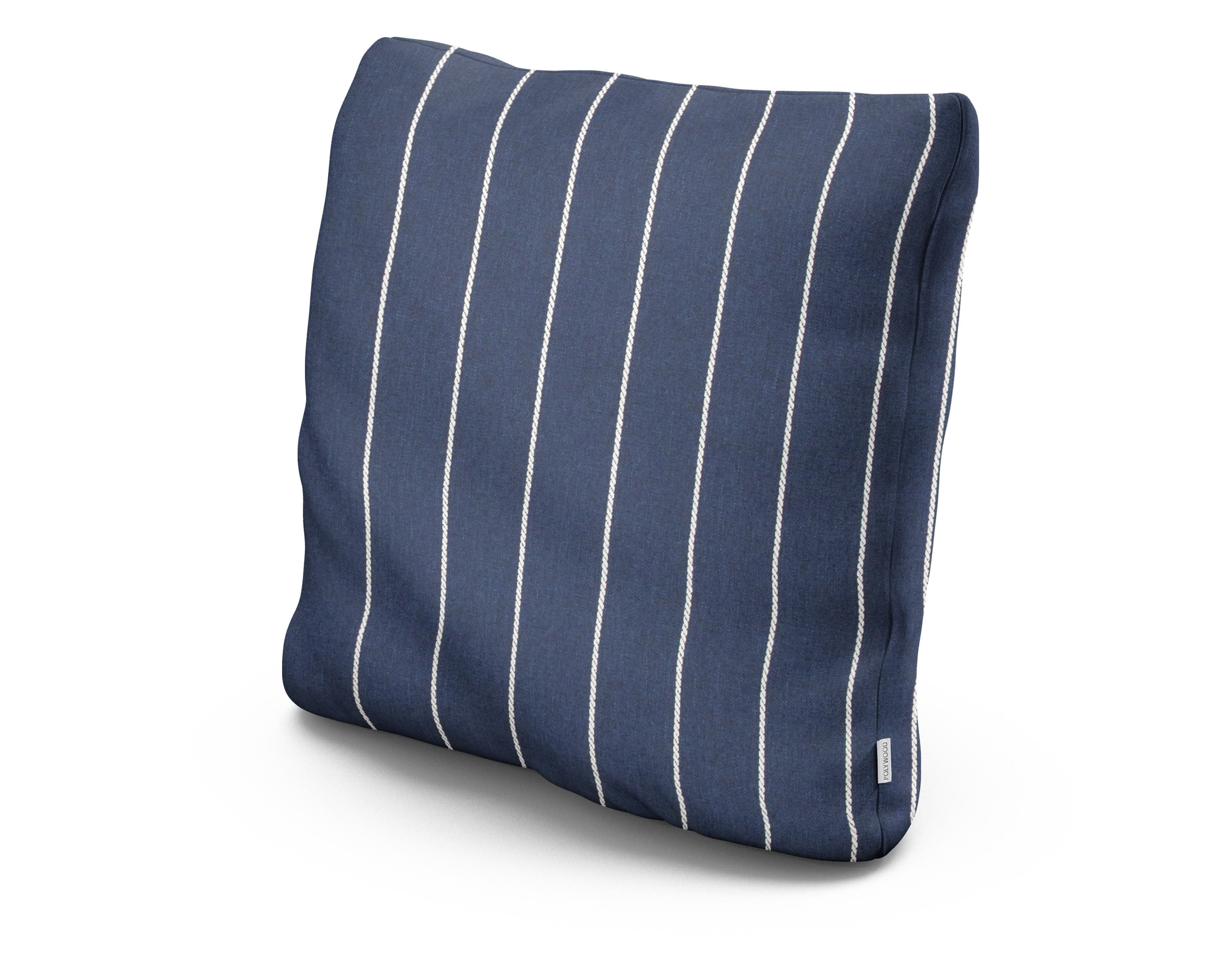 20" Outdoor Throw Pillow in Pencil Navy