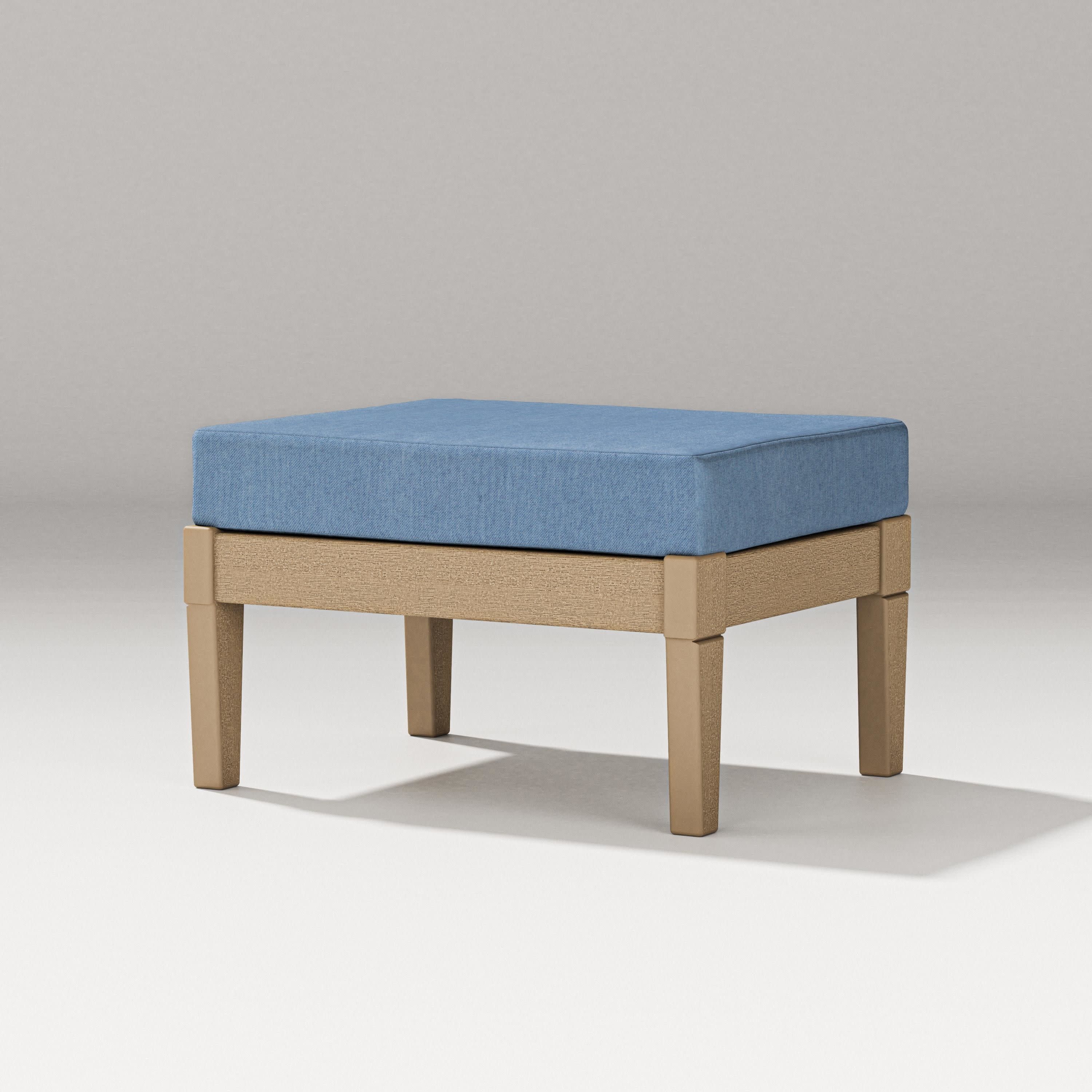 Estate Lounge Ottoman in Vintage Sahara / Sky Blue