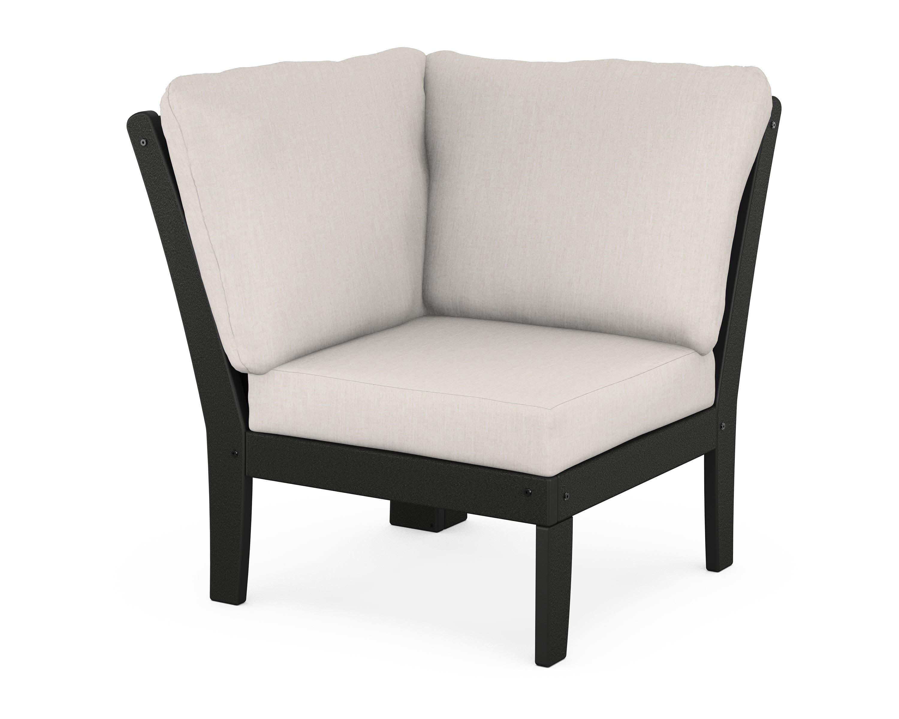 Braxton Modular Corner Chair in Black / Cast Ash