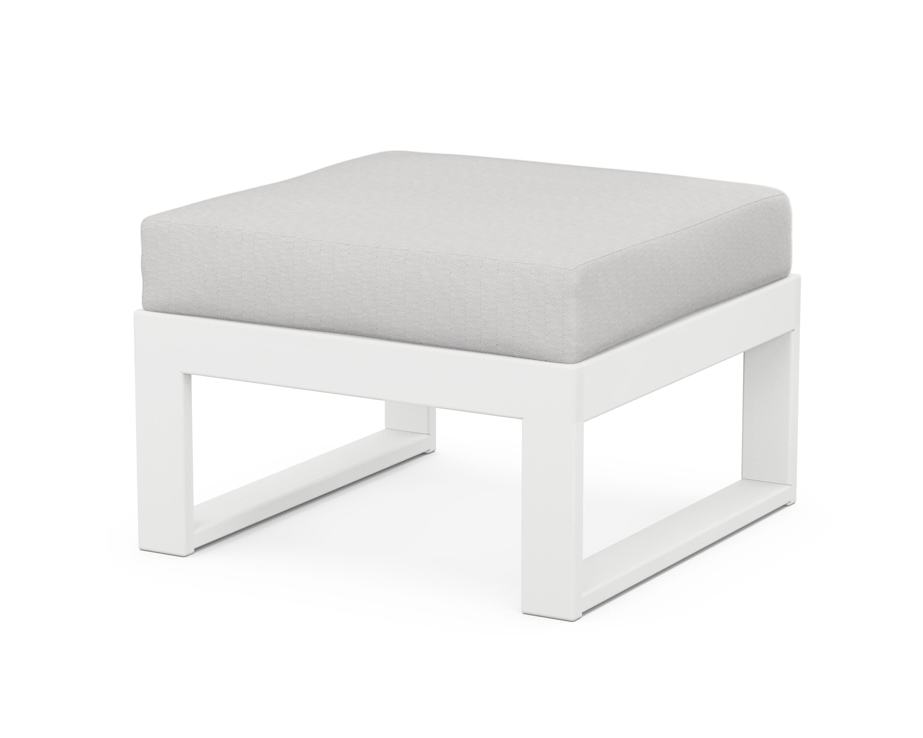 Modular Ottoman - Modern in White / Diamond in the Rough
