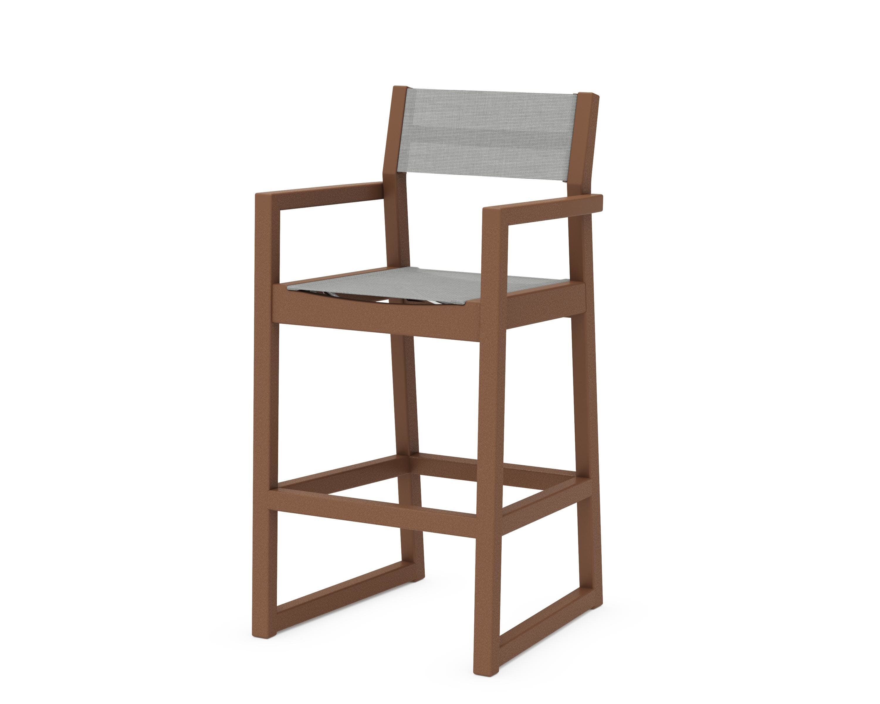 EDGE Sling Bar Arm Chair in Teak / Metallic Sling