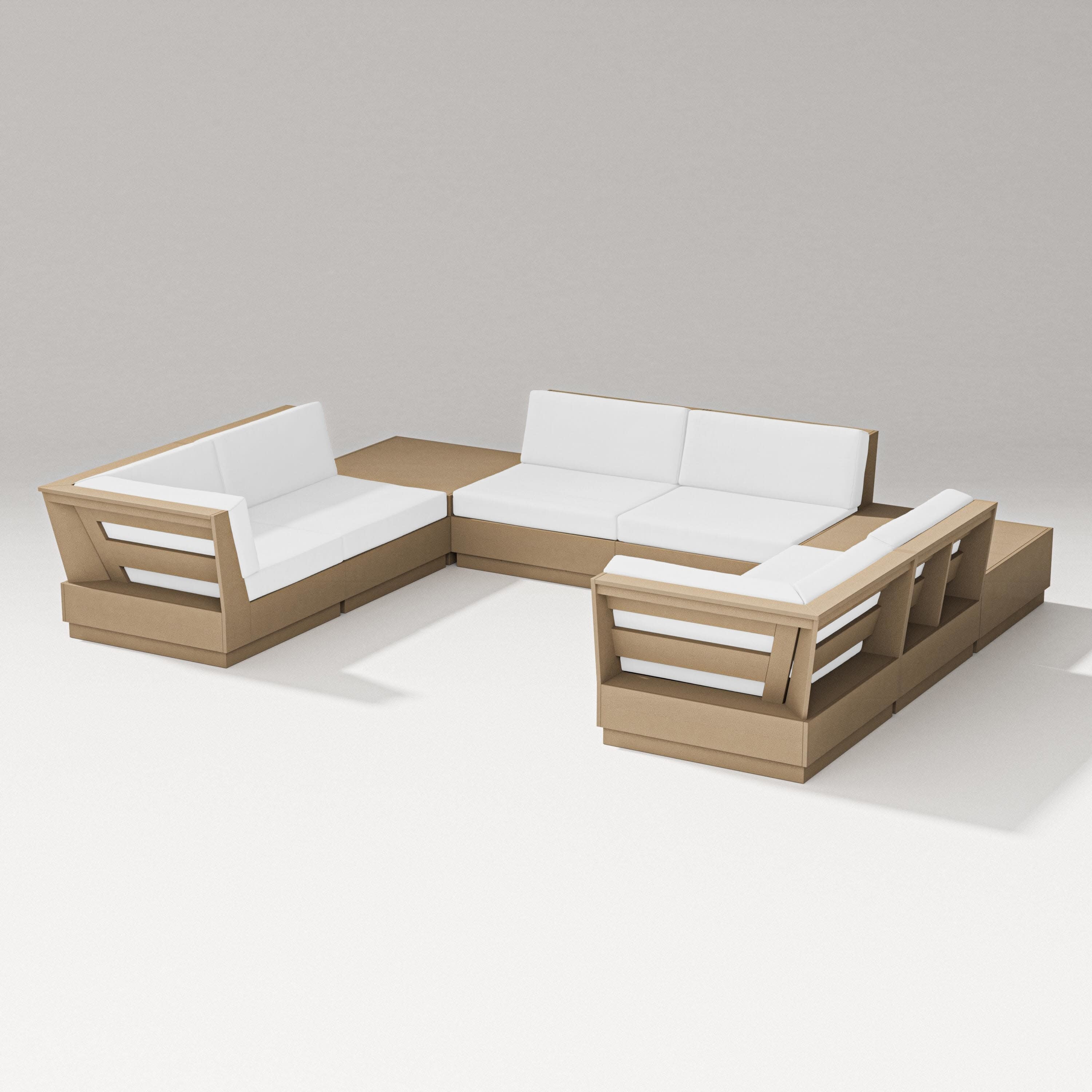 Elevate 8-Piece U-Shaped Sectional in Vintage Sahara / Natural