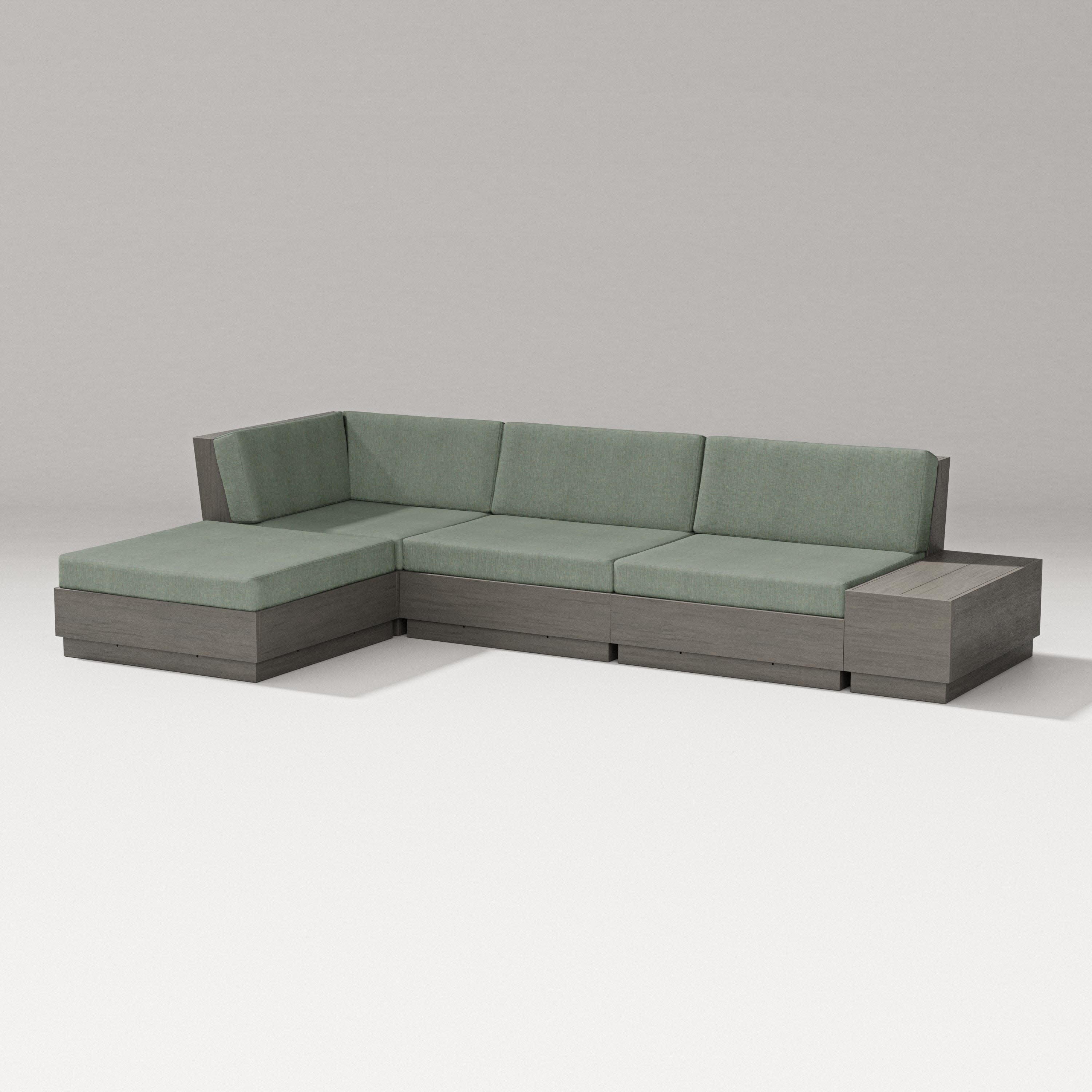 Elevate Chaise Sectional in Driftwood / Cast Sage