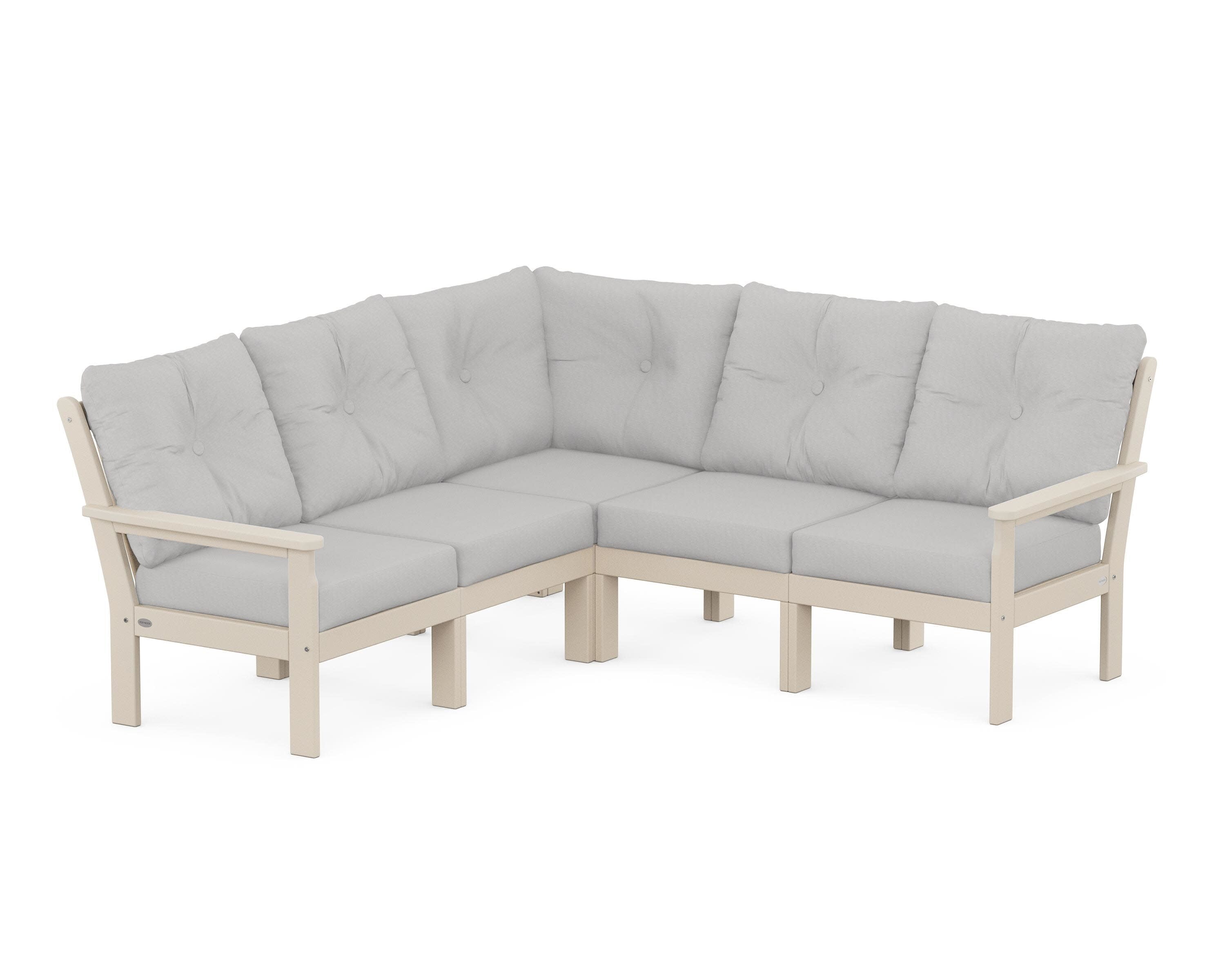 Vineyard 5-Piece Sectional in Sand / Diamond in the Rough