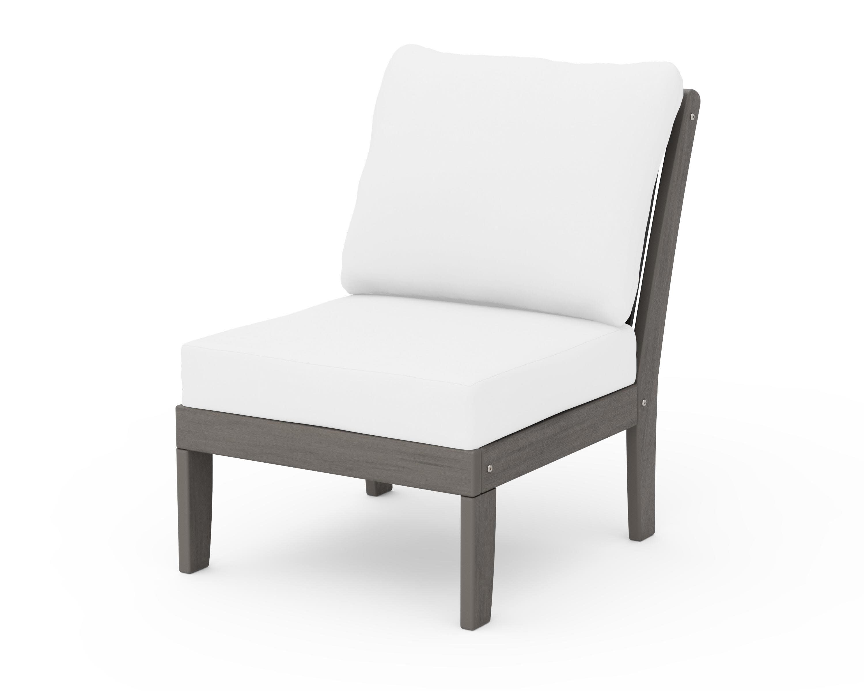 Braxton Modular Armless Chair in Driftwood / Natural
