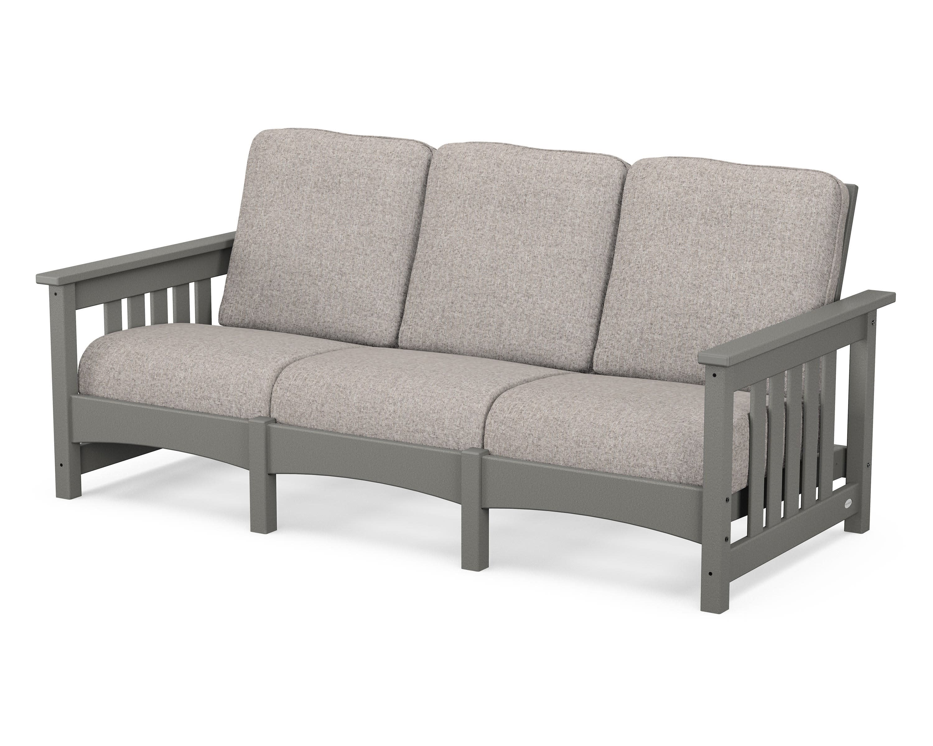 Club Mission Sofa in Slate Grey / Weathered Tweed