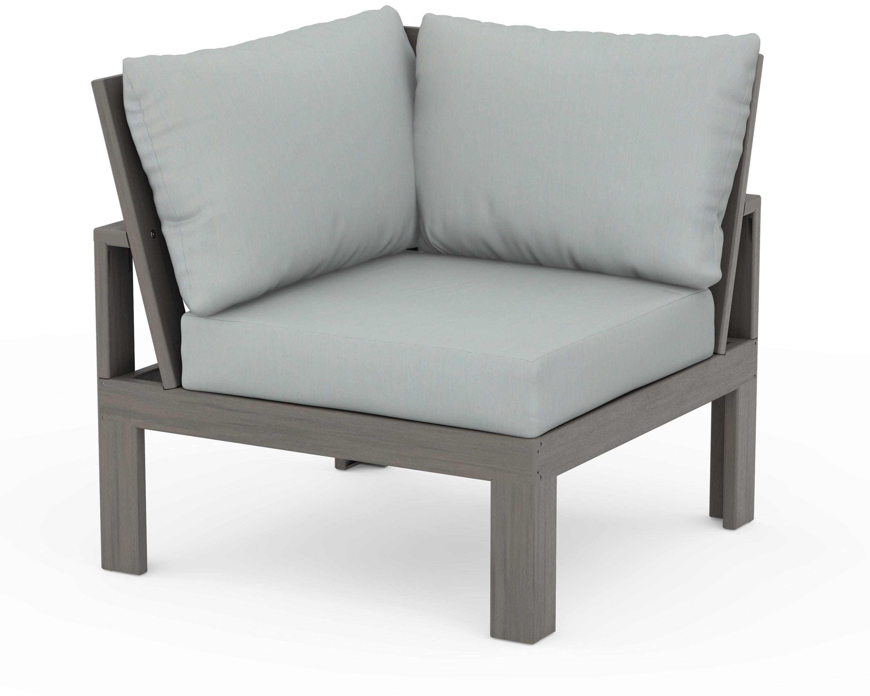 Modular Corner Chair in Driftwood / Spa
