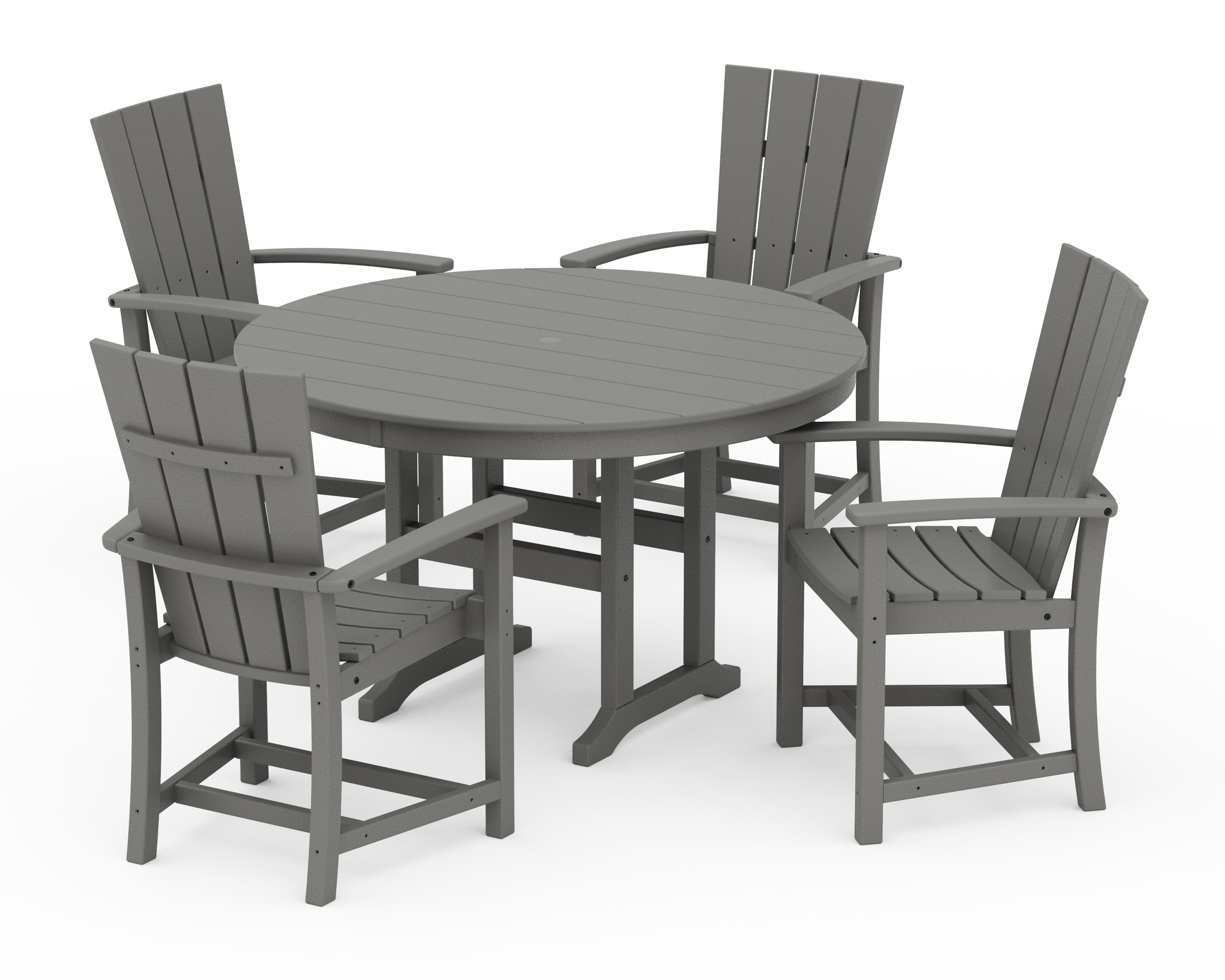 Quattro 5-Piece Round Farmhouse Dining Set