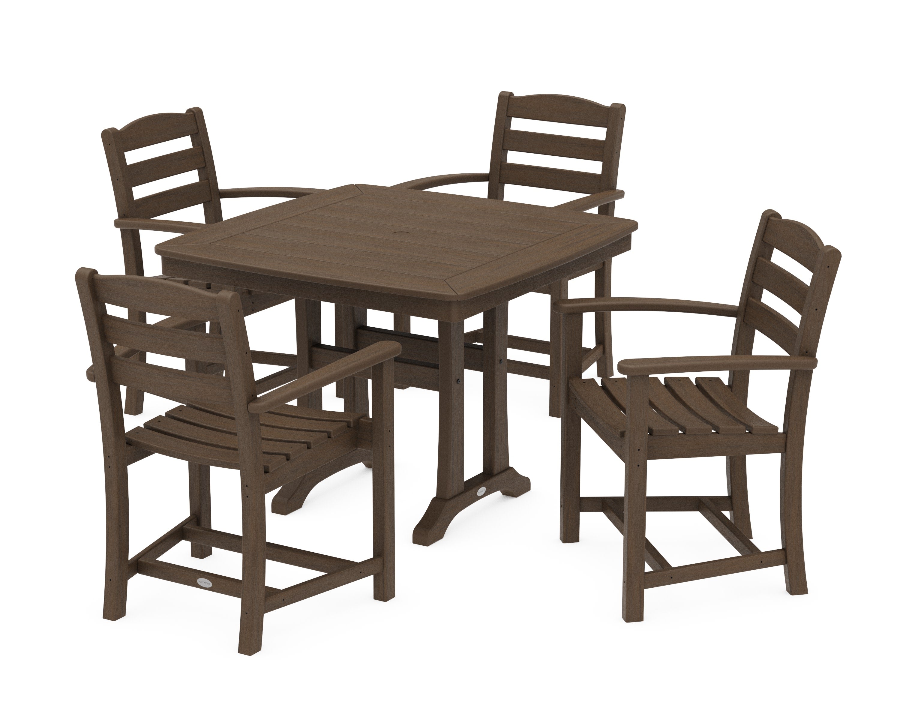 La Casa Caf 5-Piece Dining Set with Trestle Legs in Kona
