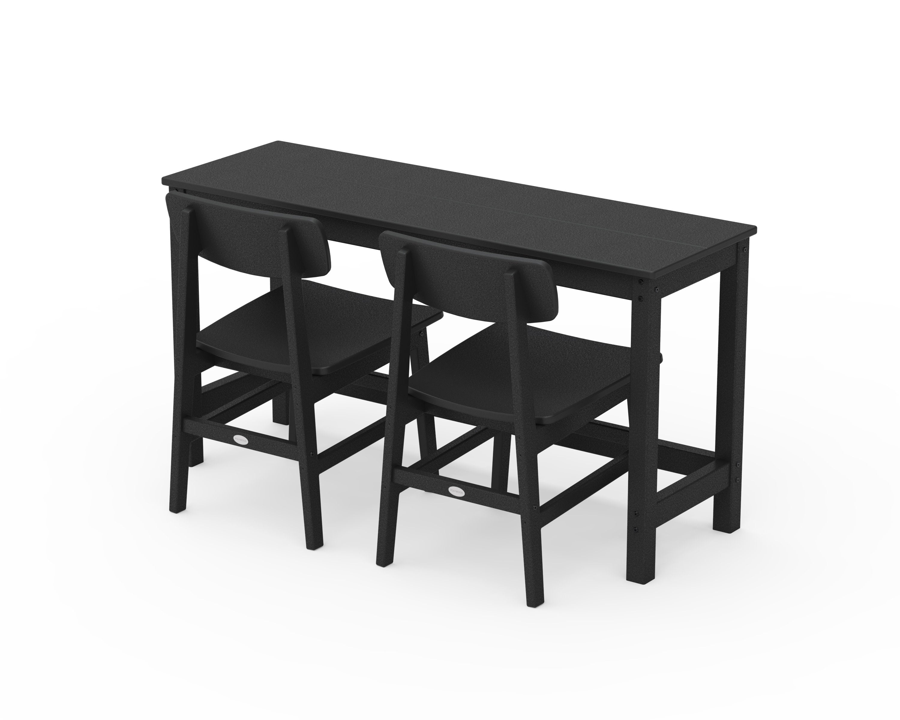 Modern Studio Urban Chair 3-Piece Balcony Set in Black