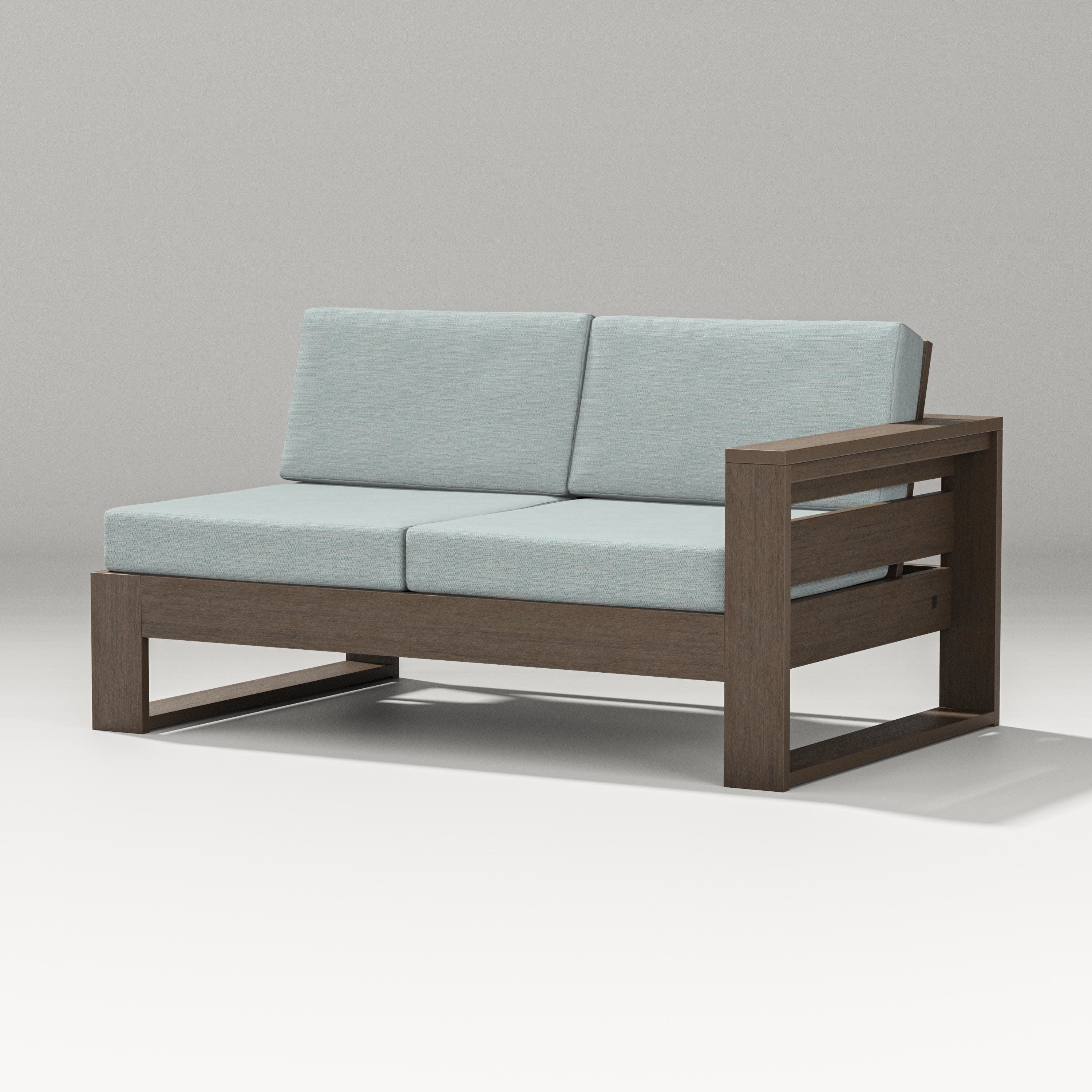 Latitude Modular Right Arm Loveseat in Kona / Soothe Mist
