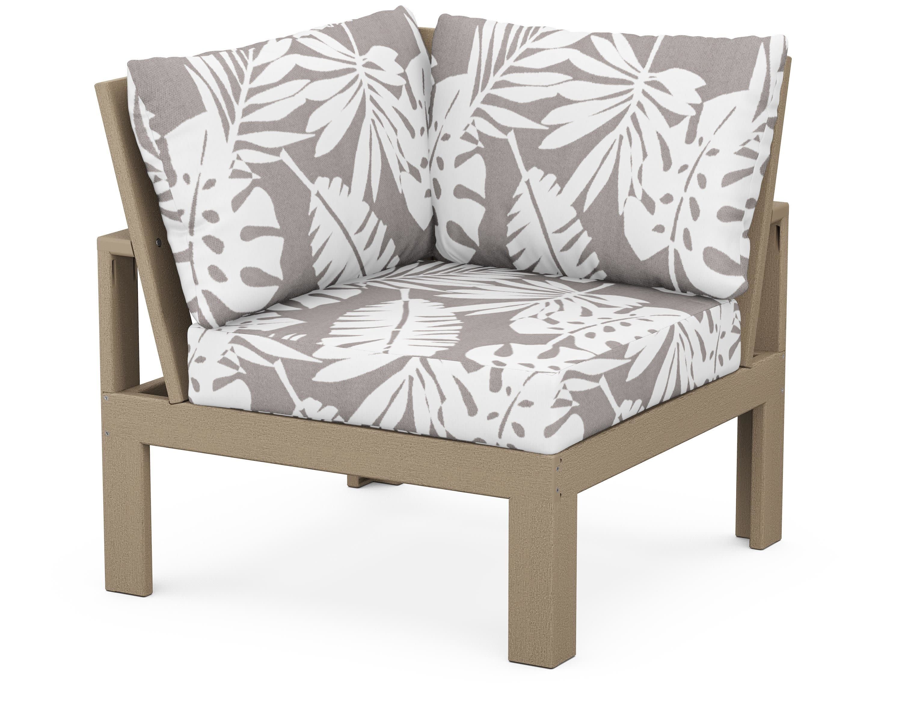 Modular Corner Chair in Vintage Sahara / Leaf Grey Mist