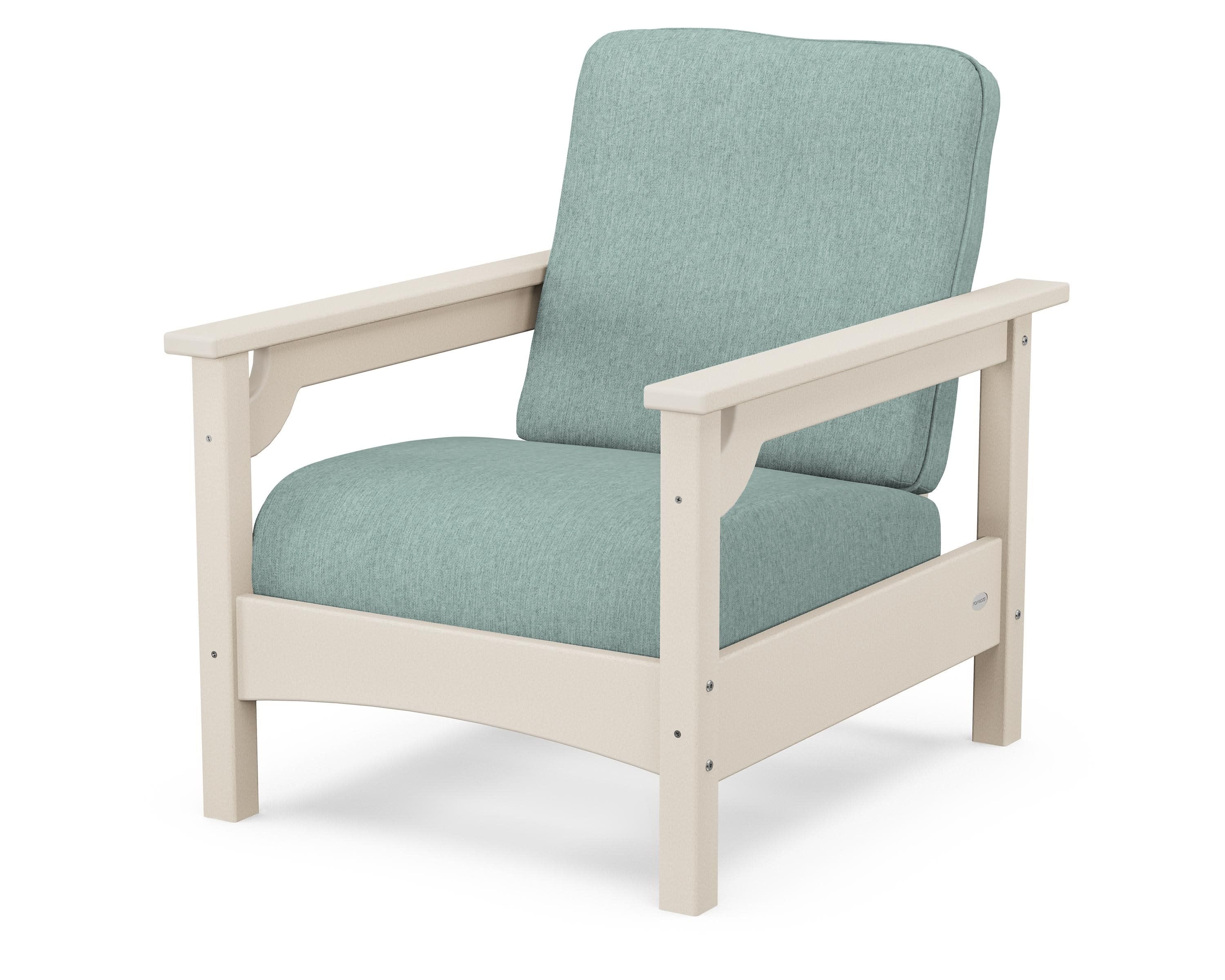 Club Chair in Sand / Glacier Spa