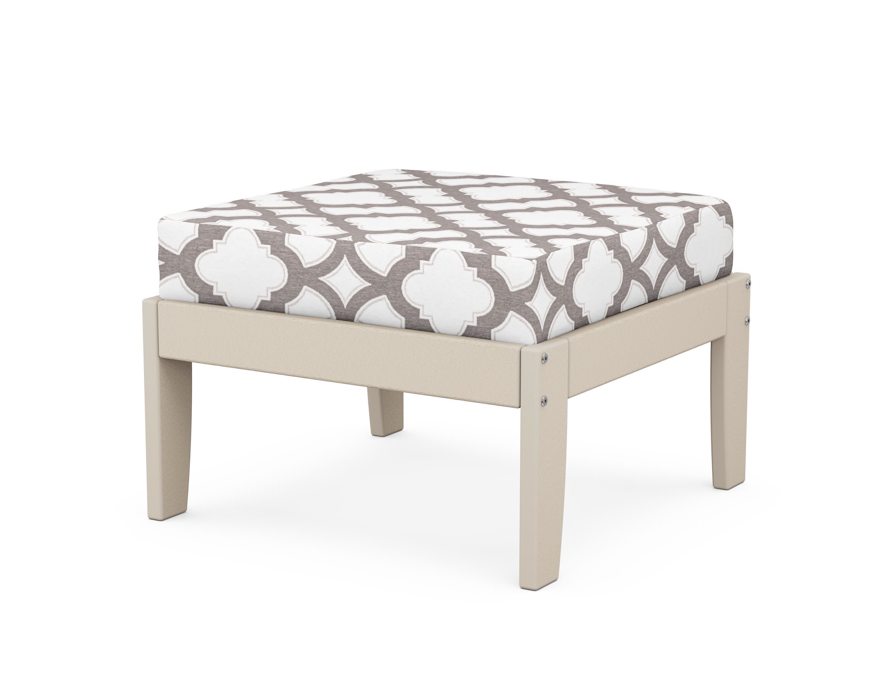 Modular Ottoman - Classic in Sand / Trellis Grey Mist