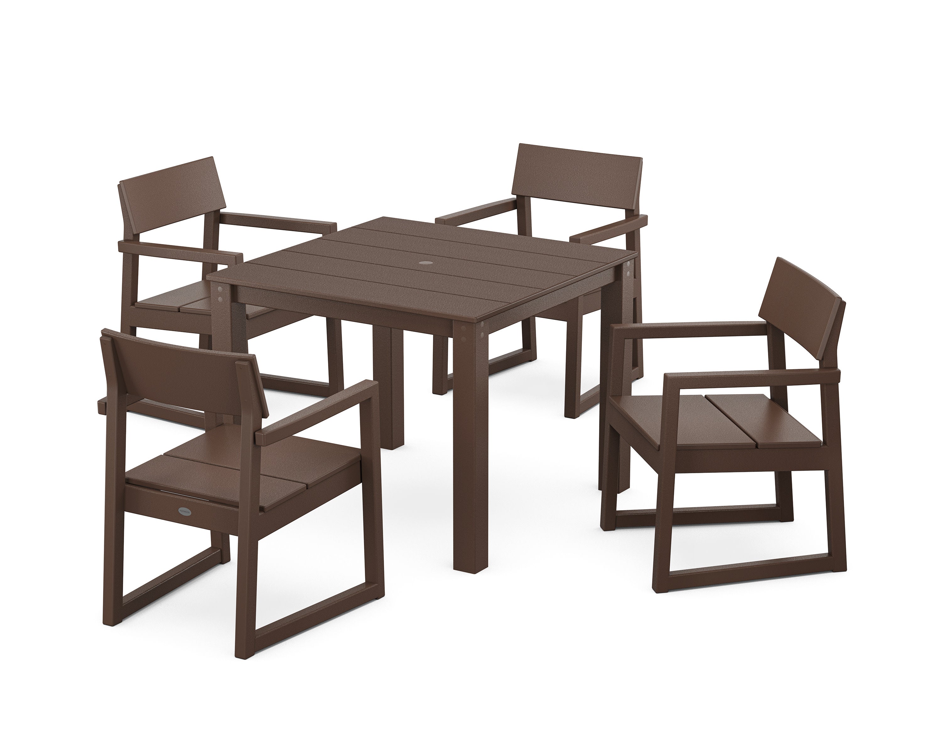 EDGE 5-Piece Parsons Dining Set in Mahogany