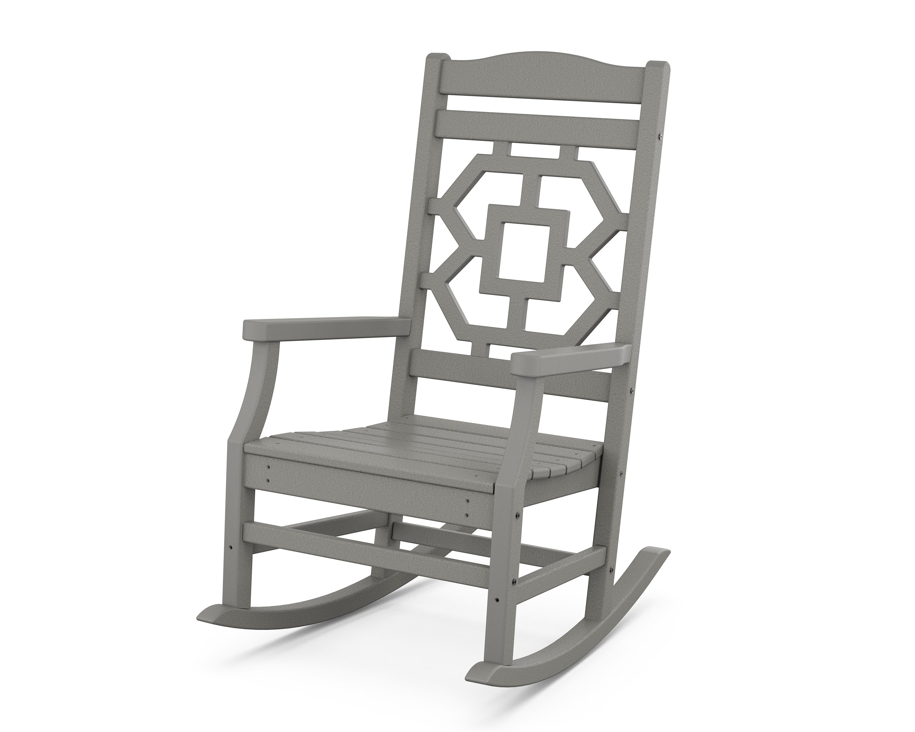 Chinoiserie Rocking Chair in Slate Grey