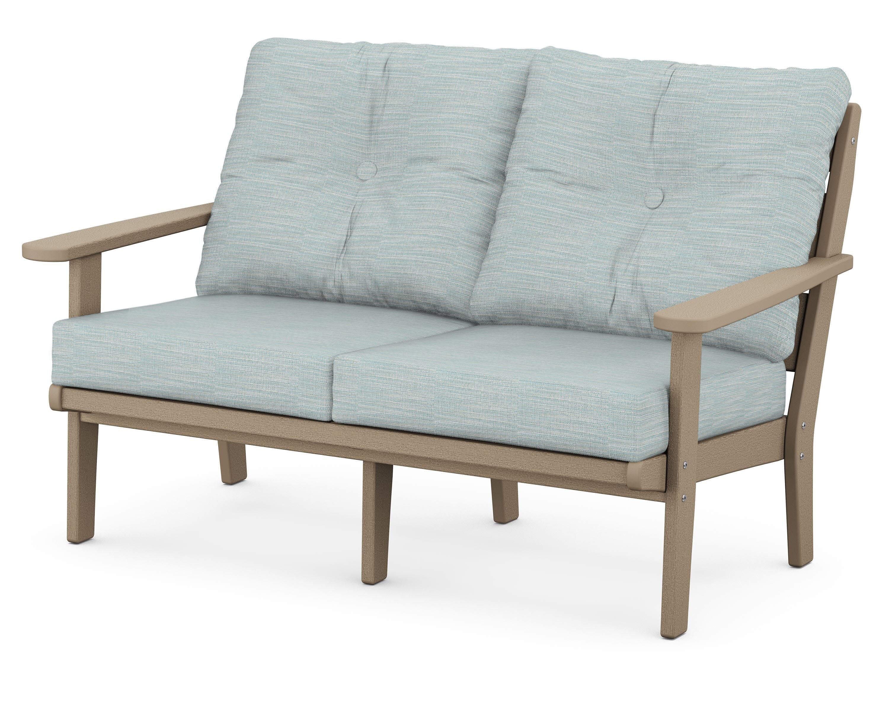 Lakeside Deep Seating Loveseat in Vintage Sahara / Soothe Mist