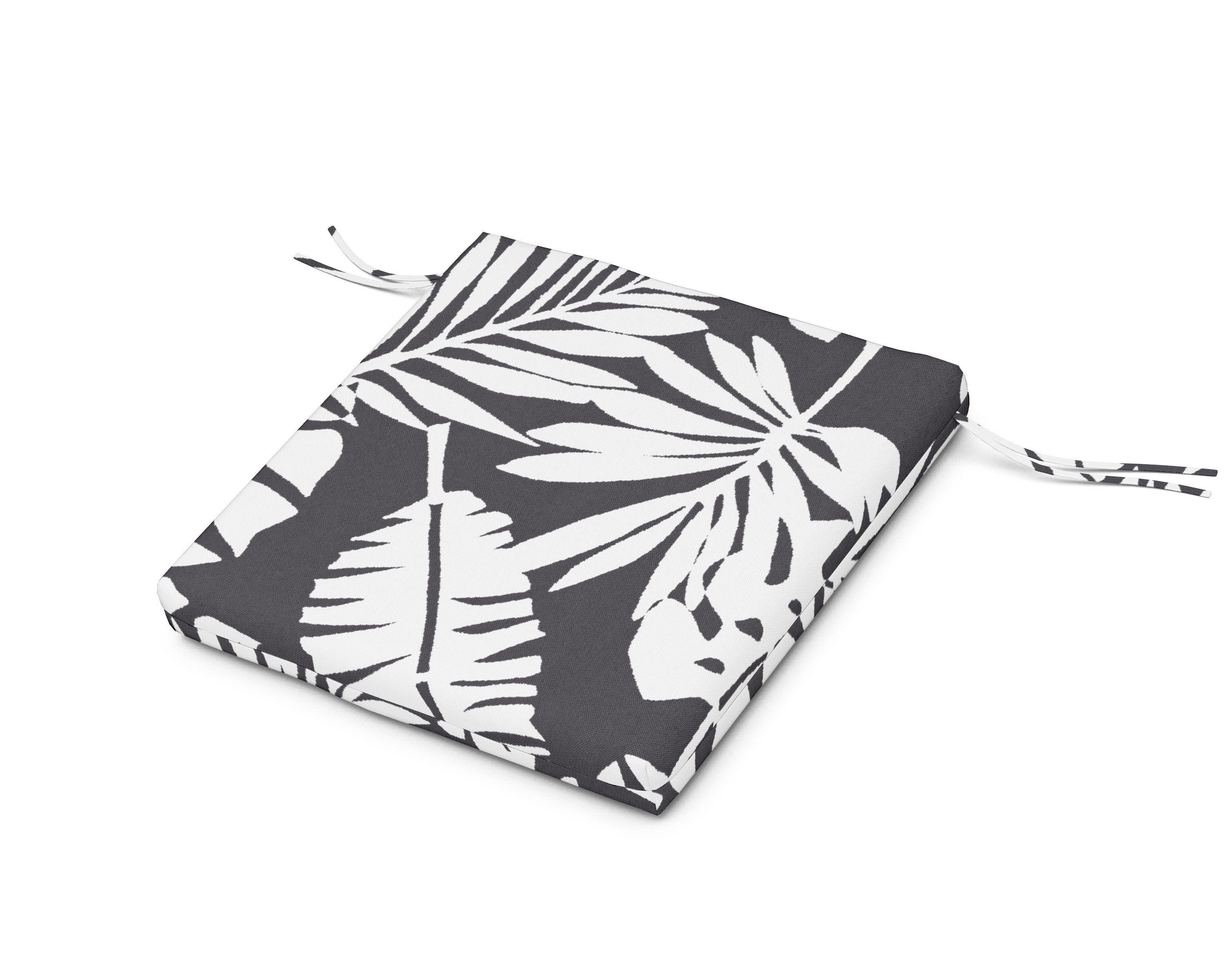 20 x 20 Seat Cushion in Leaf Carbon
