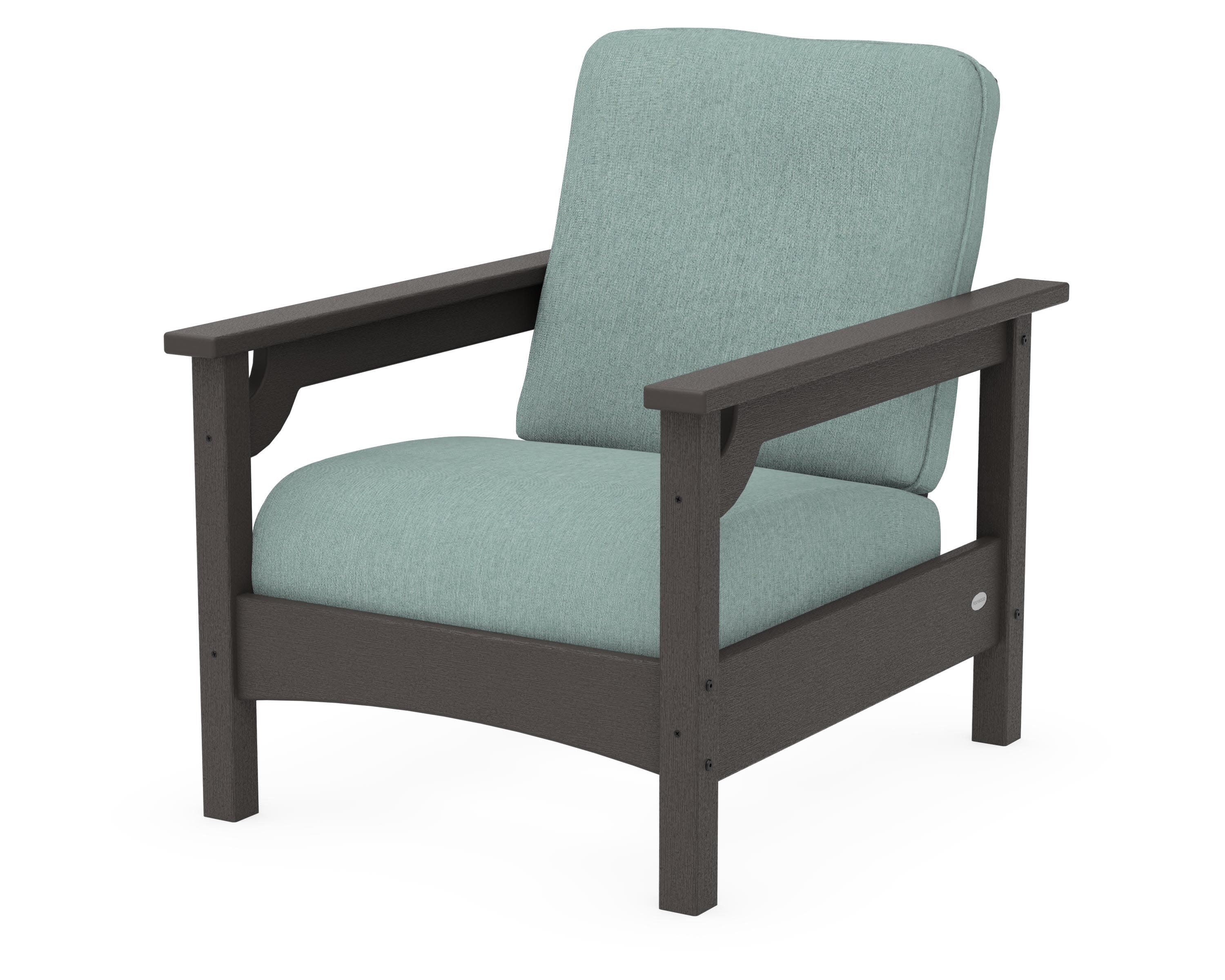 Club Chair in Vintage Coffee / Glacier Spa